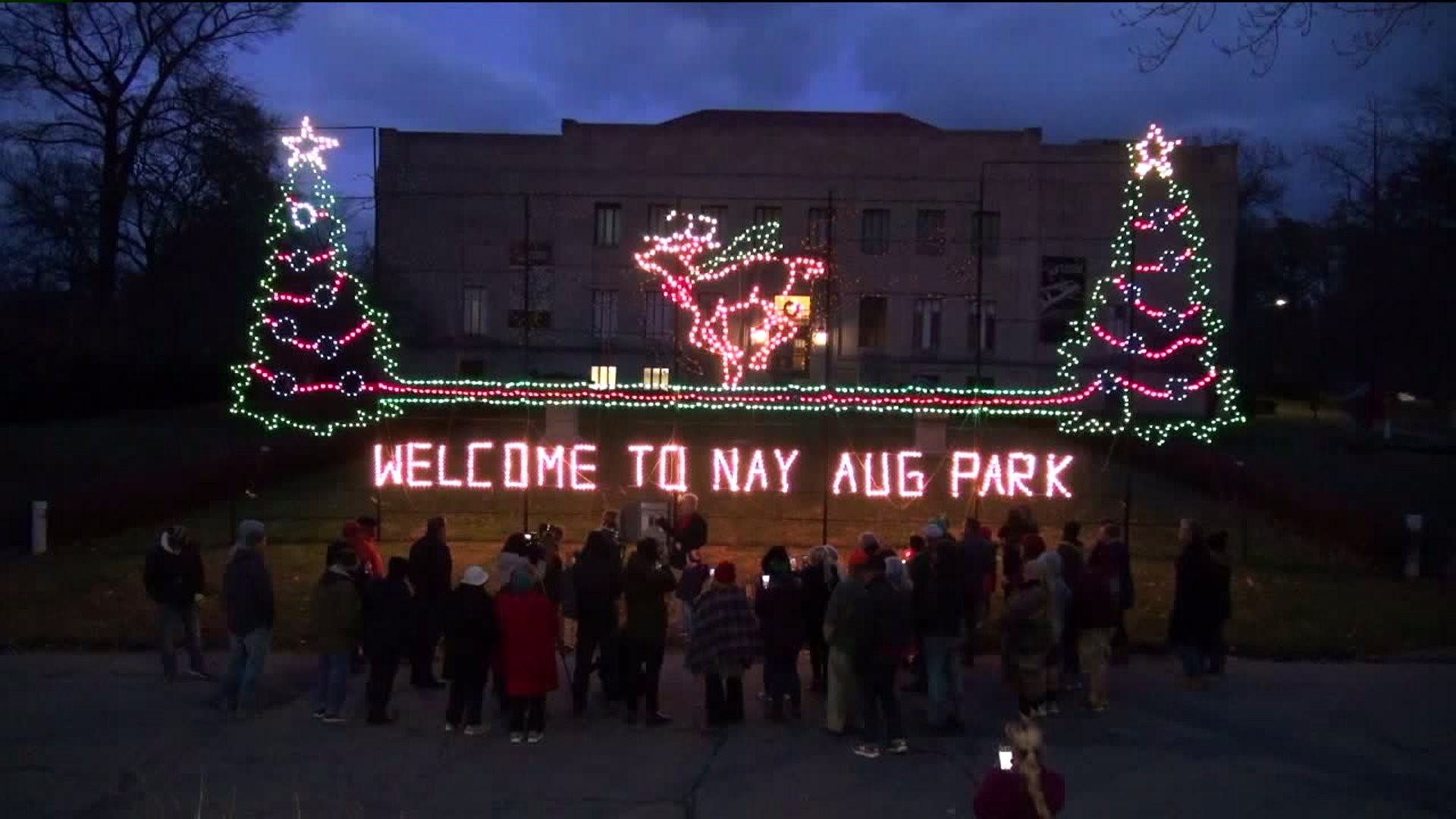 Lights Turned On at Nay Aug Park Holiday Display