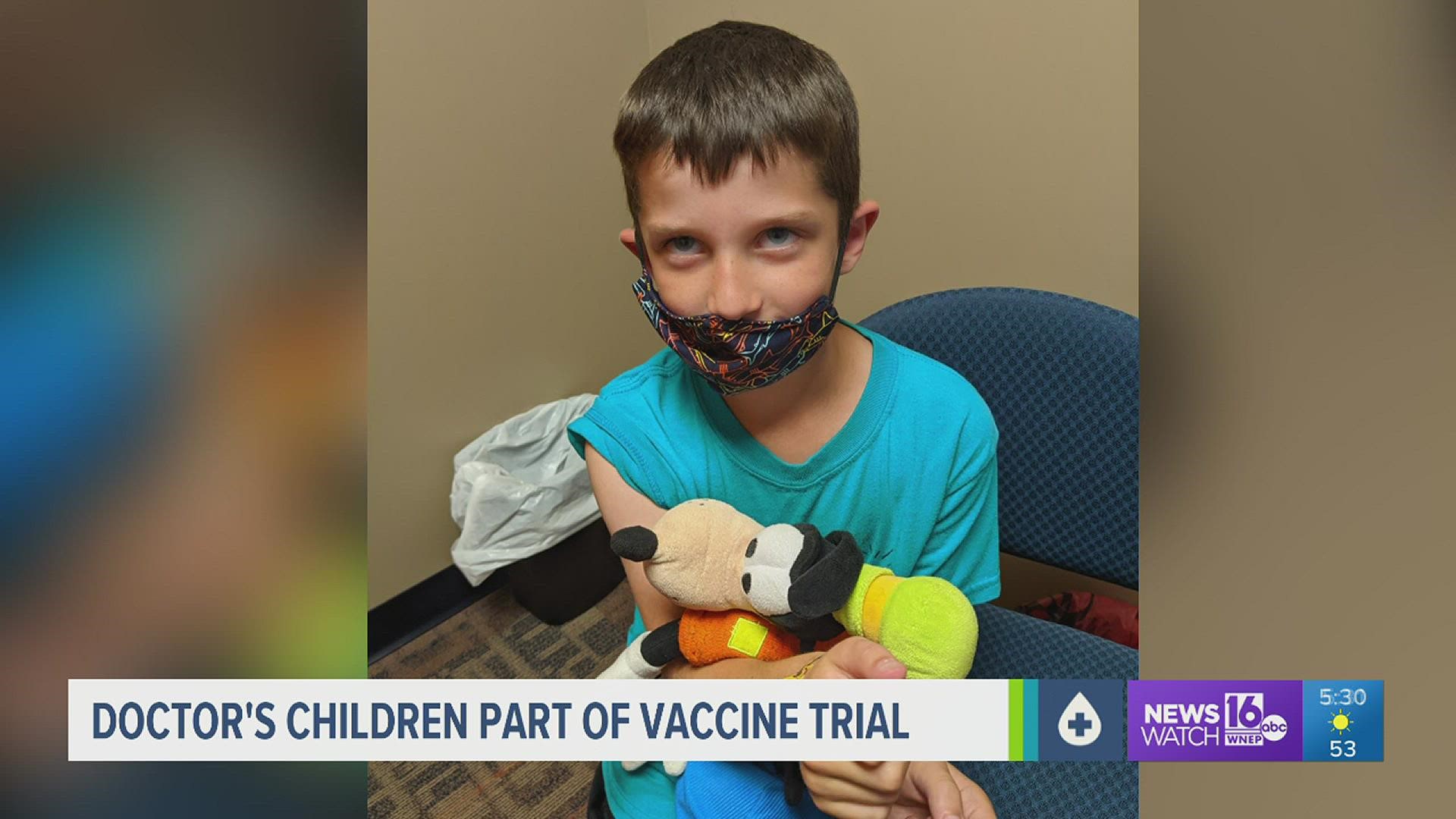 The doctor's kids were part of Moderna's vaccine trial.