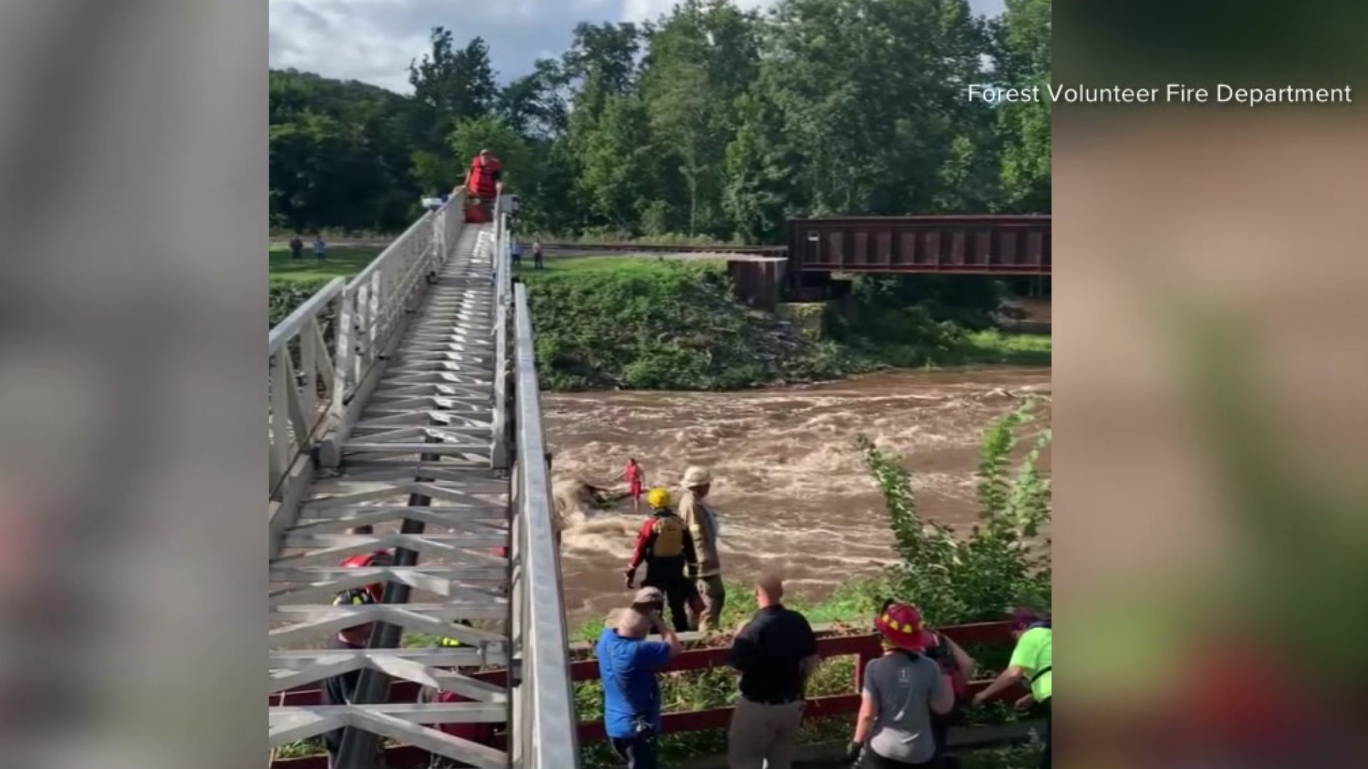 Dozens of first responders worked to pull the teen from the raging waters near the spillway in Hawley.
