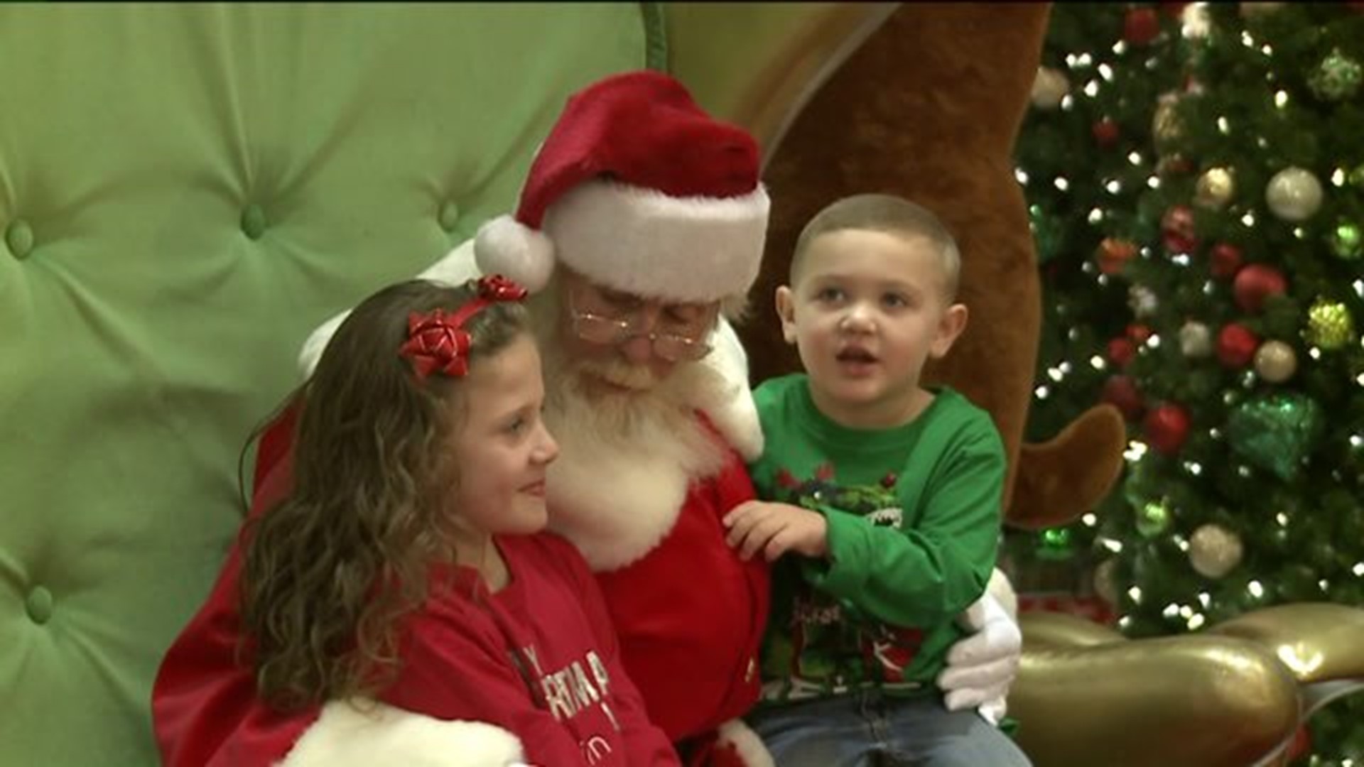 Kids Excited for Santafest at Wyoming Valley Mall