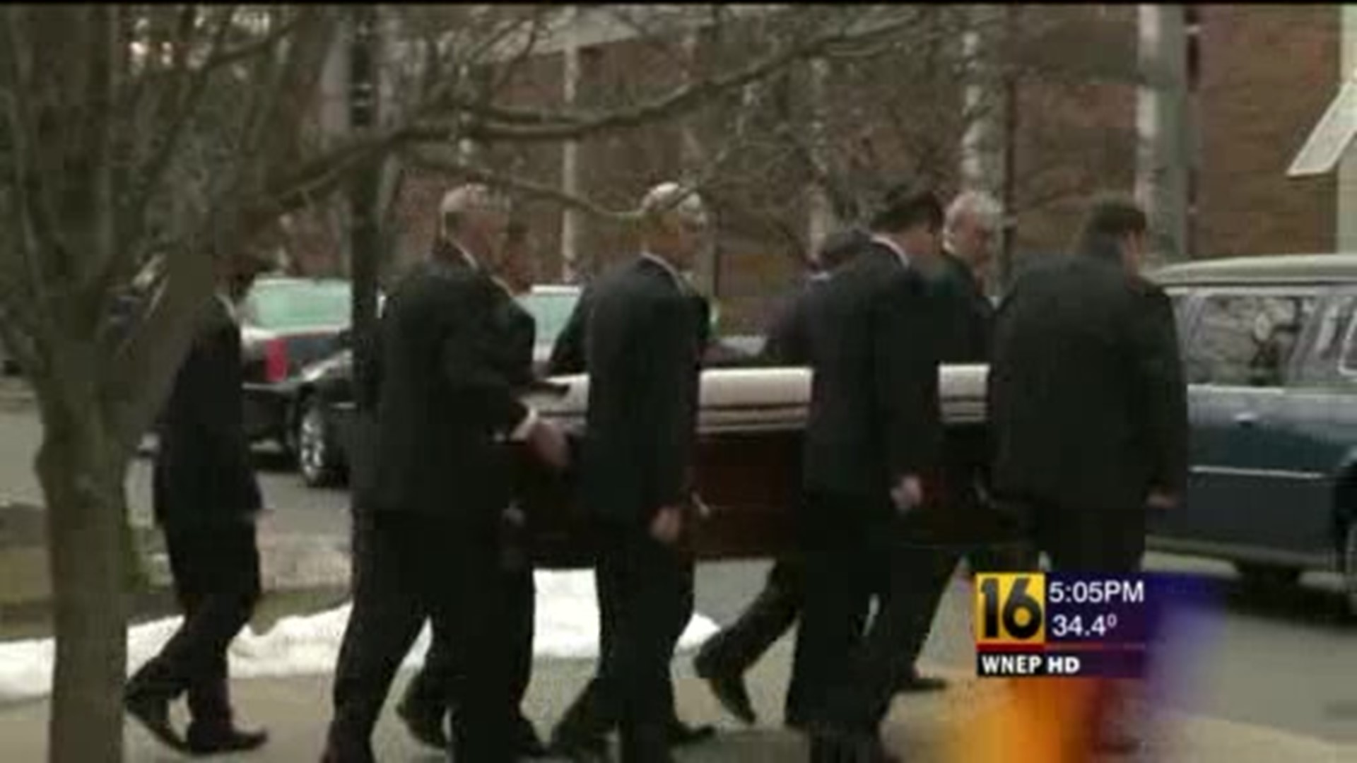 Family and Friends Say Goodbye to Paterno