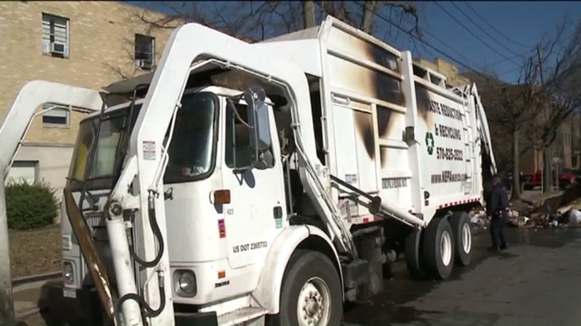 Garbage Truck Fire Closes Part of Kingston Street
