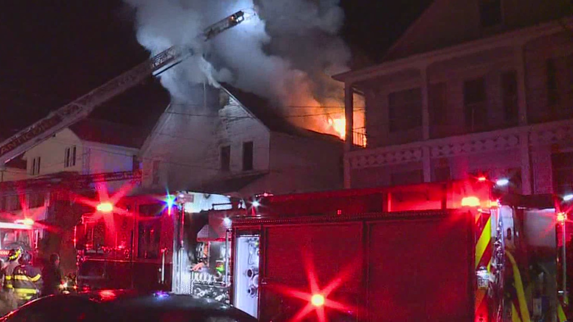 Fire crews in Luzerne County battled flames at a home early Friday morning.