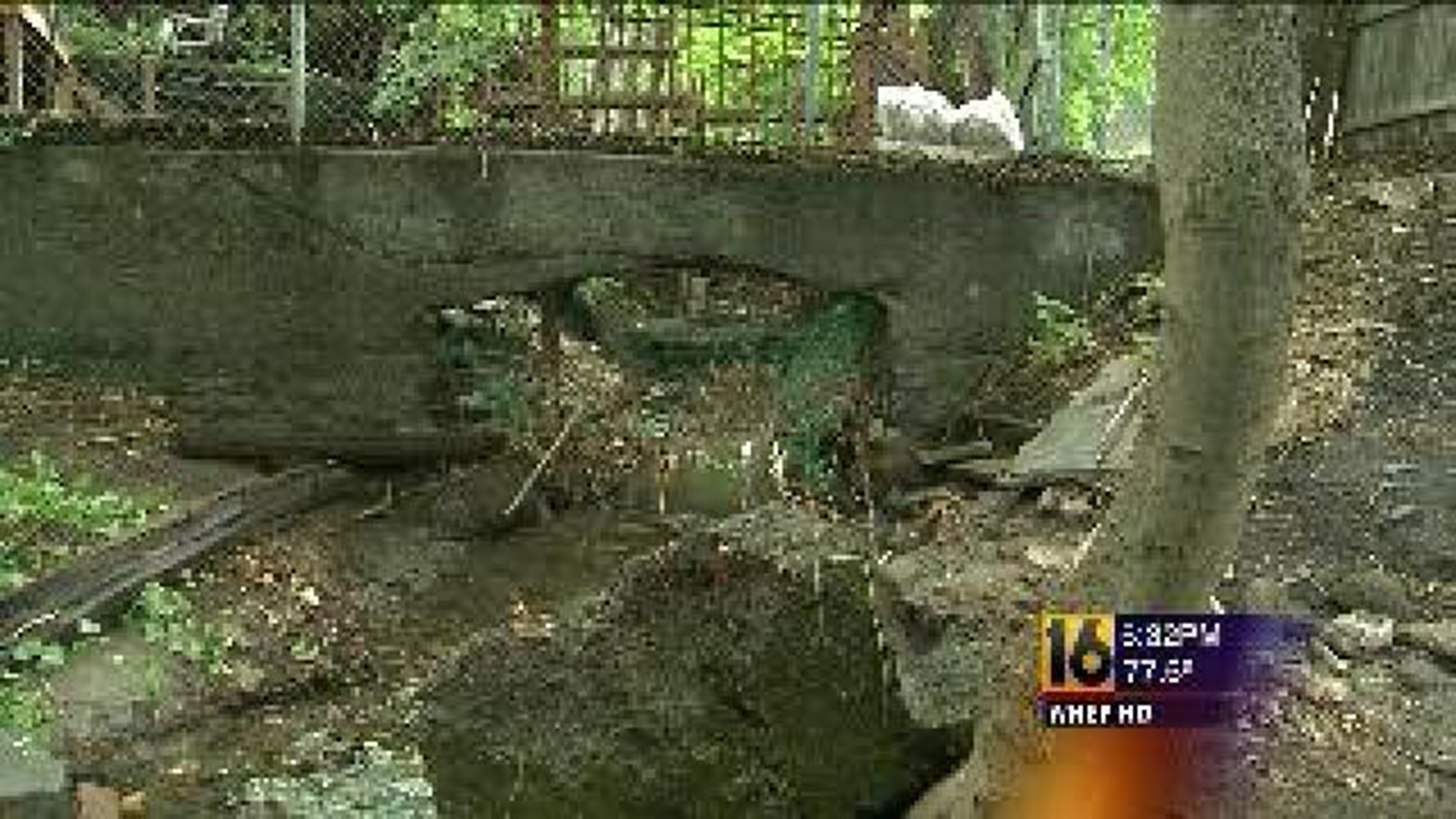 Storms Cause Erosion Near Homes by Underground Stream