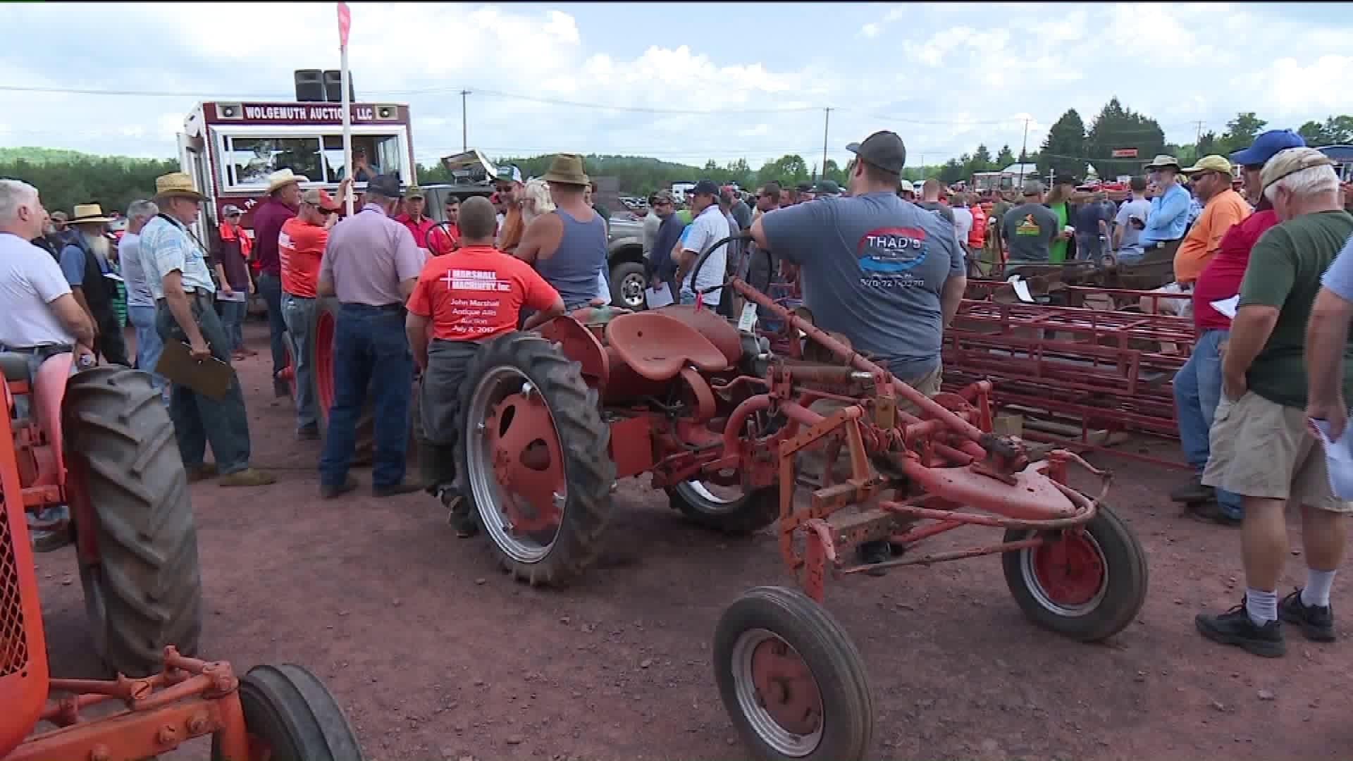 Tractor Auction Draws Hundreds