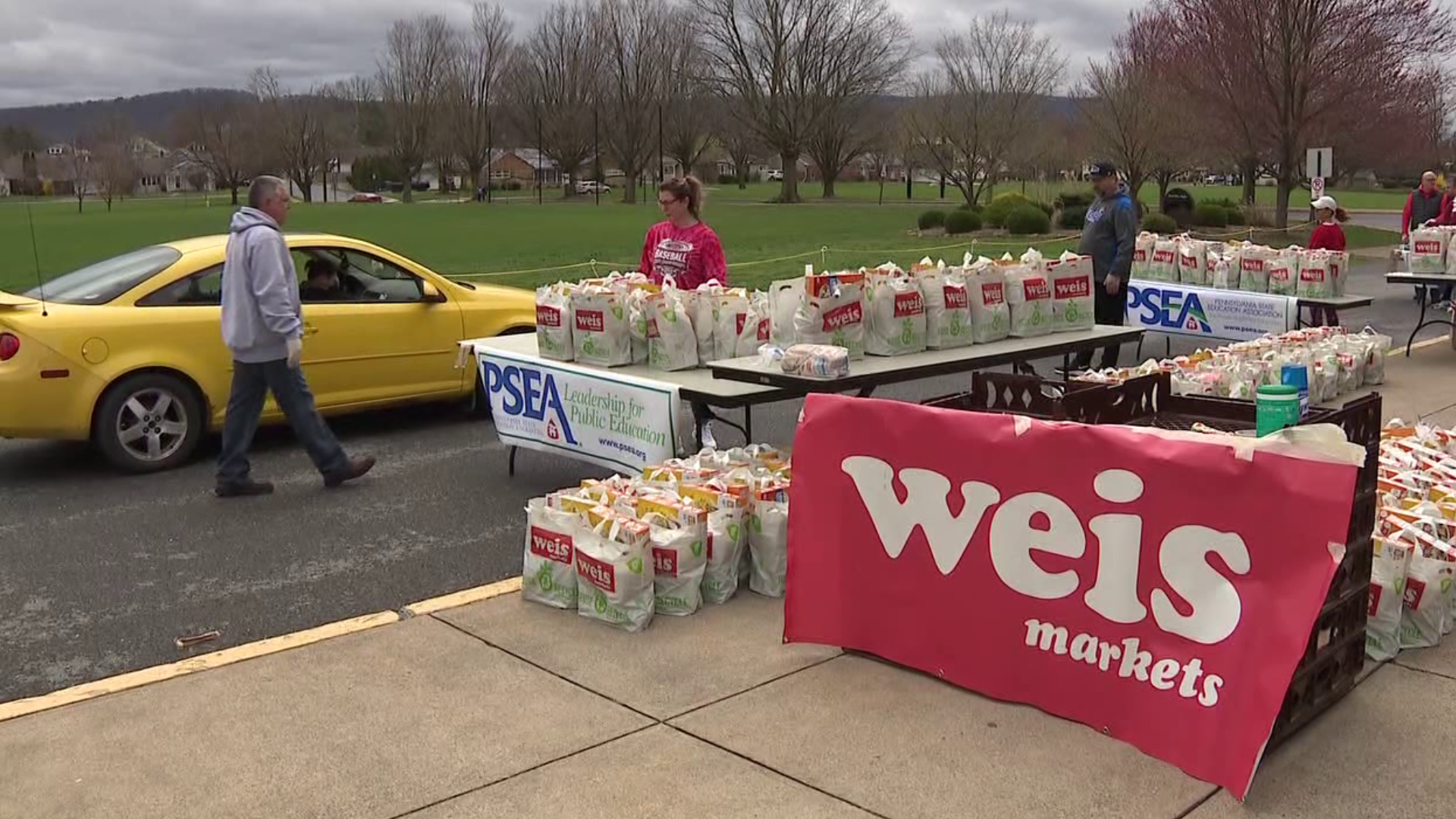 Teachers in the Selinsgrove Area School District handed out food to their students and other folks in the community on Tuesday.