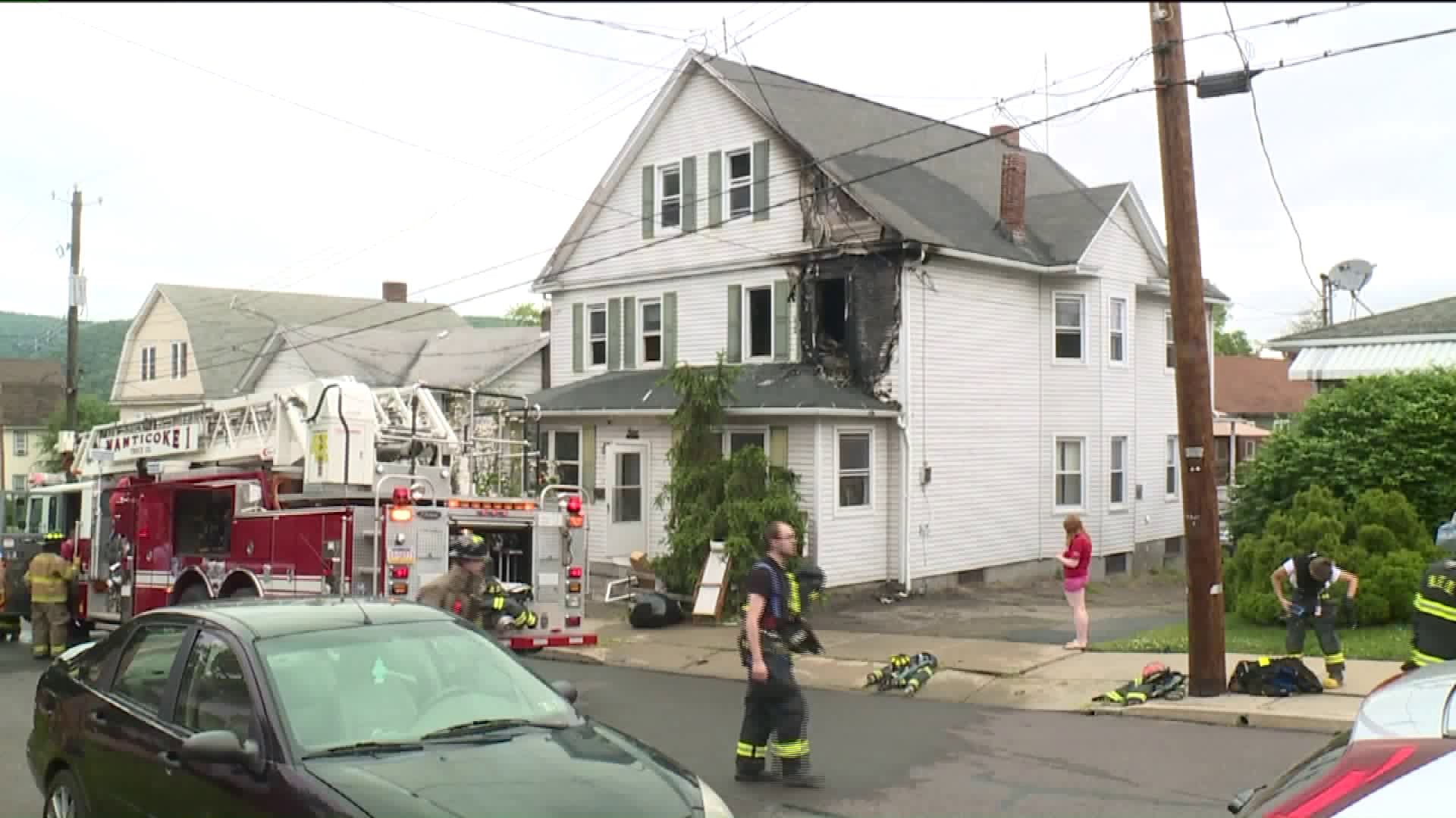 Firefighters Battle Flames at Home in Nanticoke