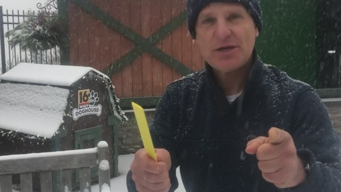 WNEP Snow Thrower Contest 2020: We have our first full inch of snow in backyard