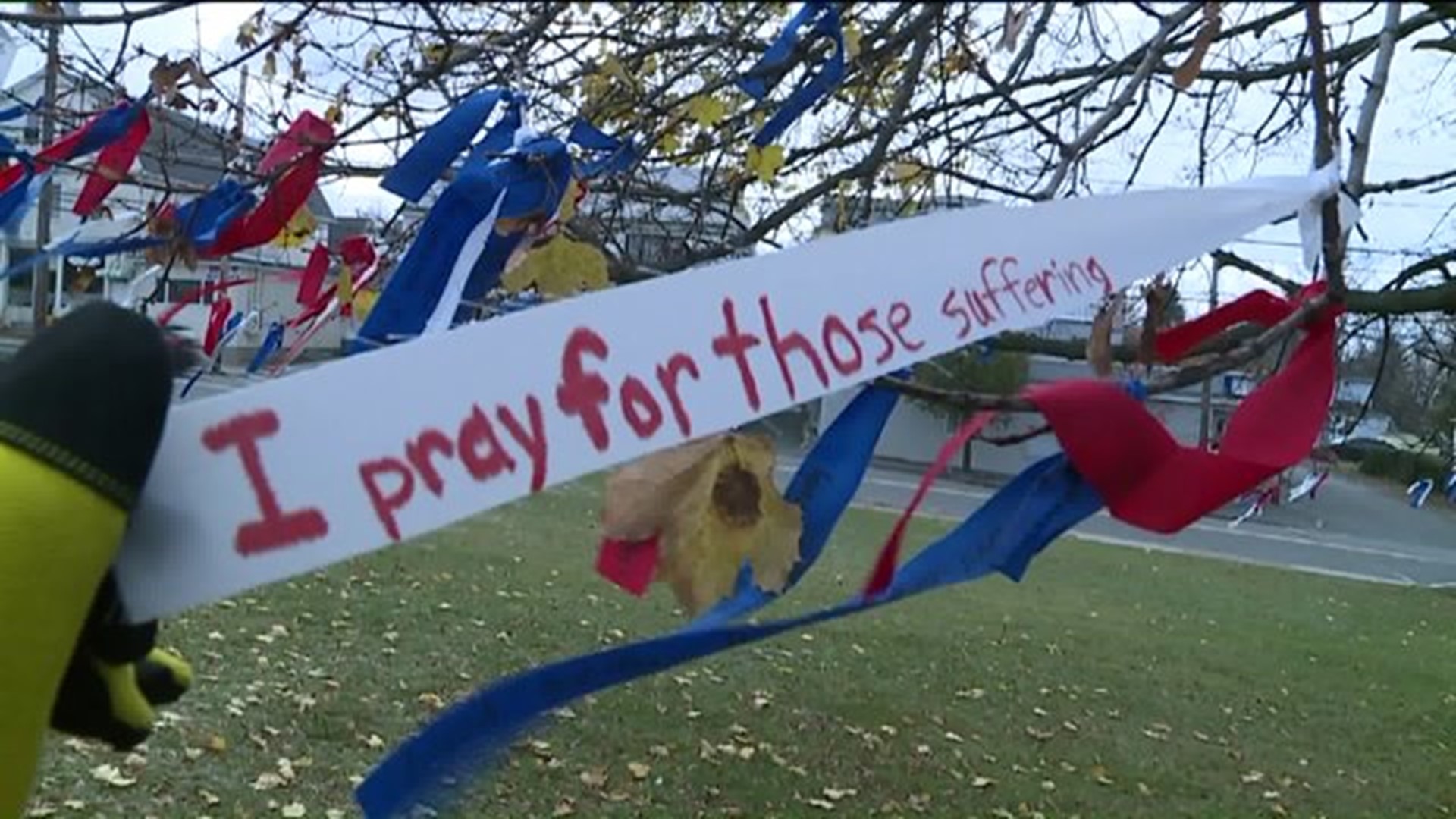 Ribbons Honor France Victims in Lackawanna County
