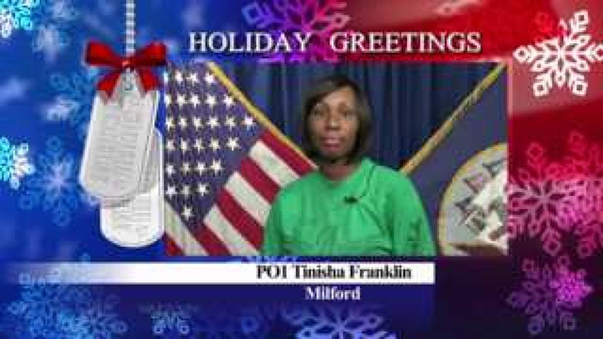 Military Greeting: PO1 Tinisha Franklin