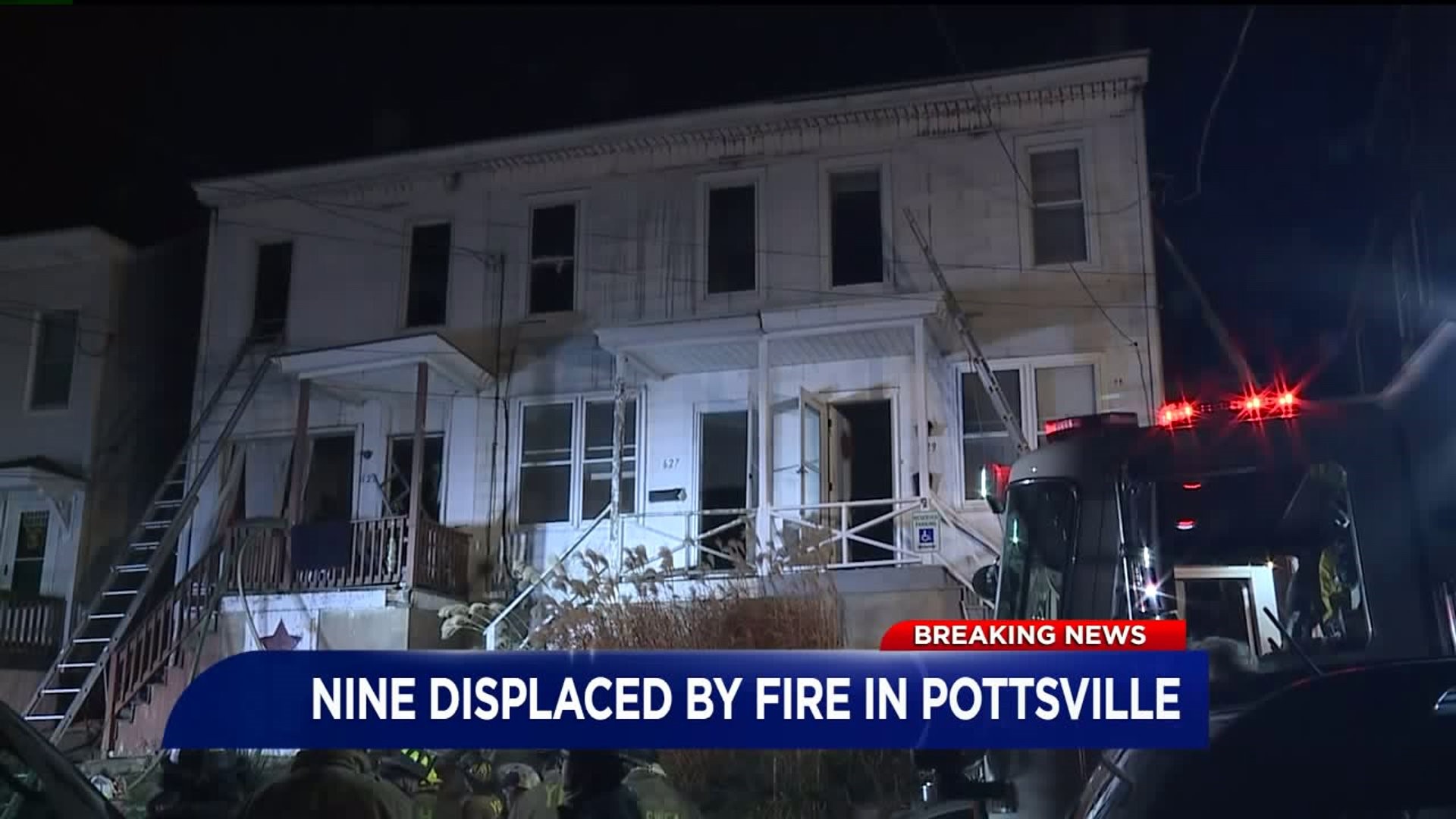 Nine Displaced by Pottsville Fire