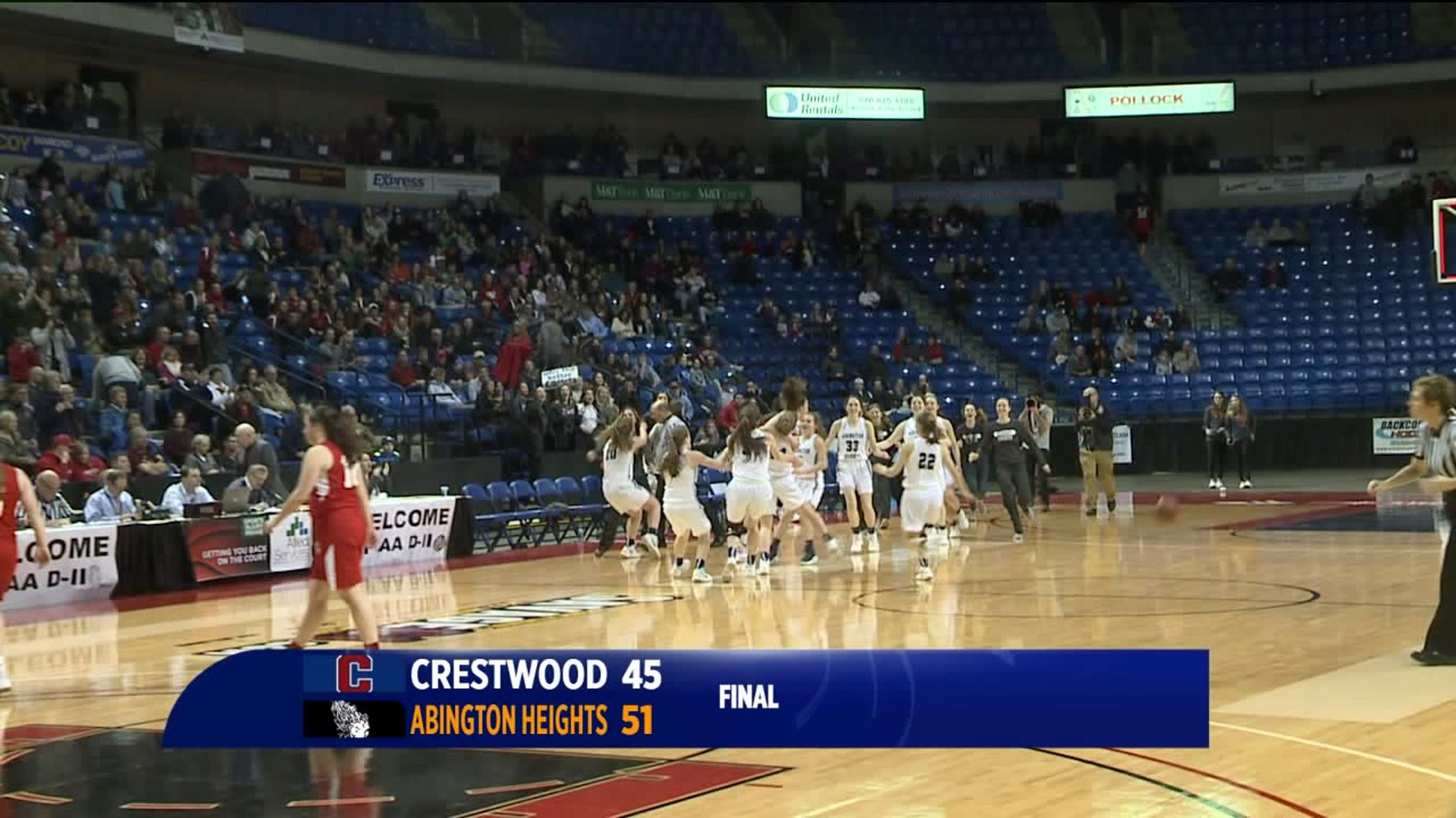 Abington Heights Girls Beat Crestwood 51-45 in District Title Game