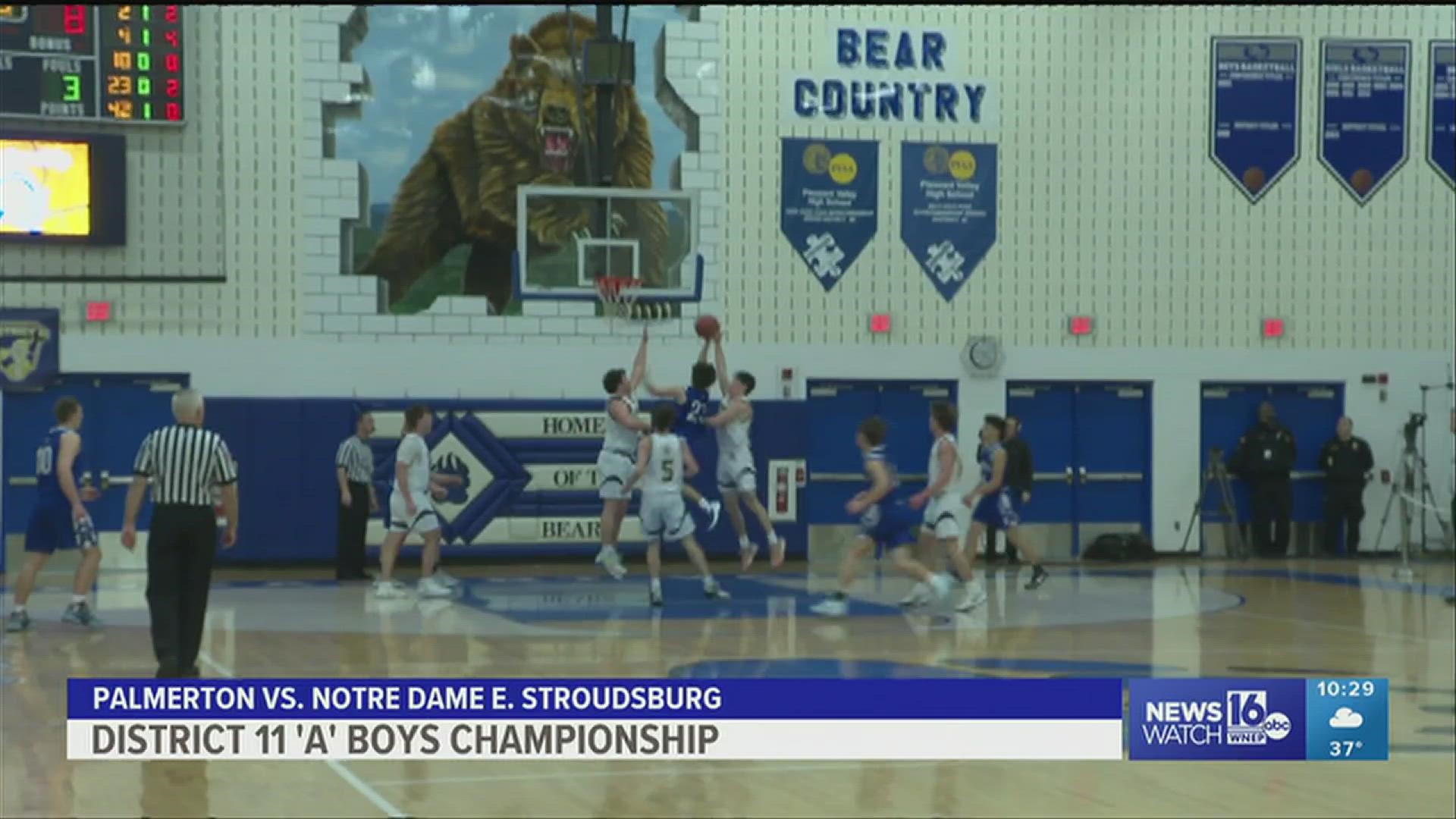 The Blue Bombers secured their district title with a 68-55 win over Notre Dame East Stroudsburg