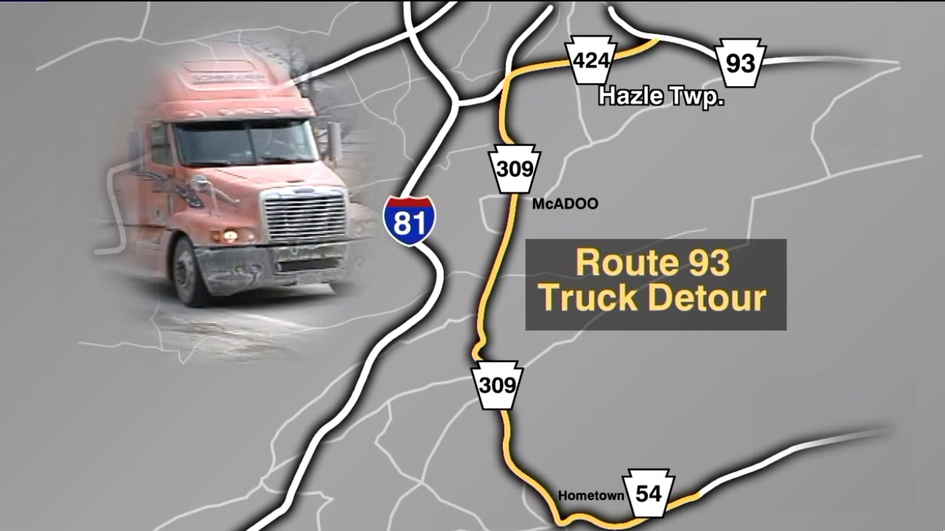 Tractor Trailer Ban Signs Installed on Route 93