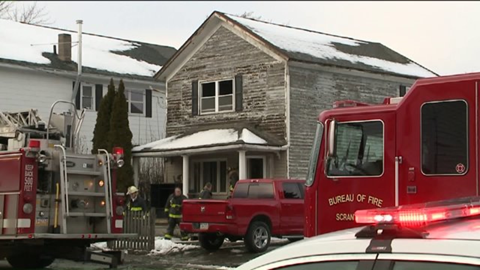 Flames Damage Home in Scranton