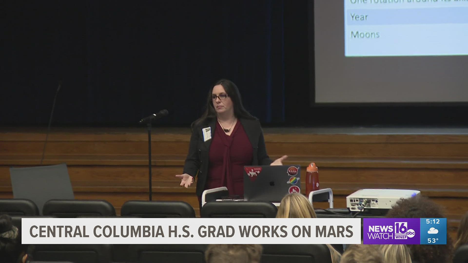 The former student now works with NASA but came back to her alma mater to speak with science students.