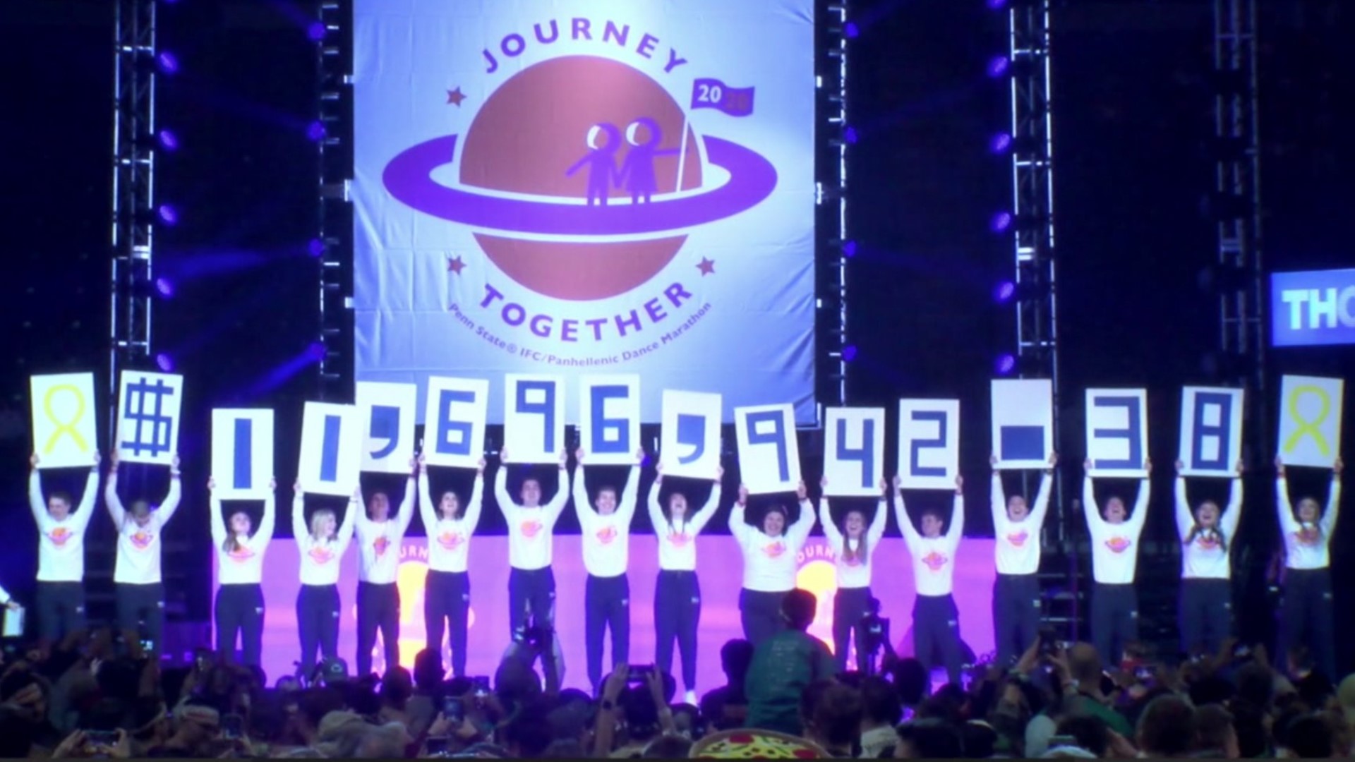 The money raised at the dance marathon benefits researchers and families at the Penn State Hershey Medical Center.