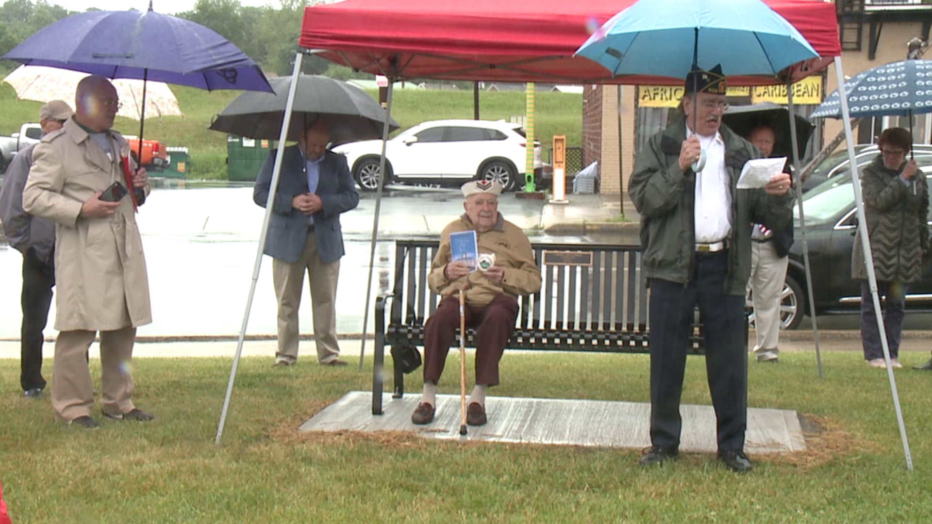 The celebration included a bench dedication, honoring a veteran from East Stroudsburg.