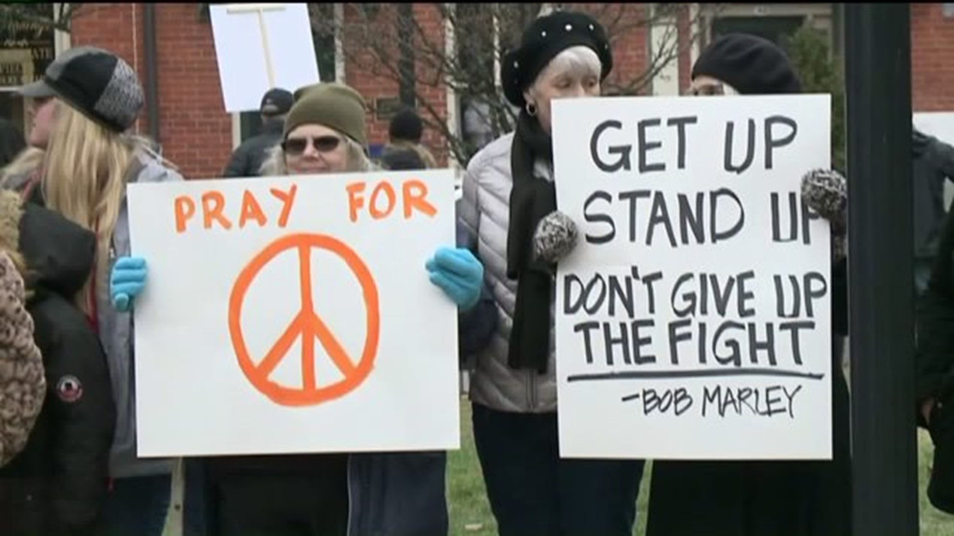 Rally Protesting Presidential Inauguration in Stroudsburg