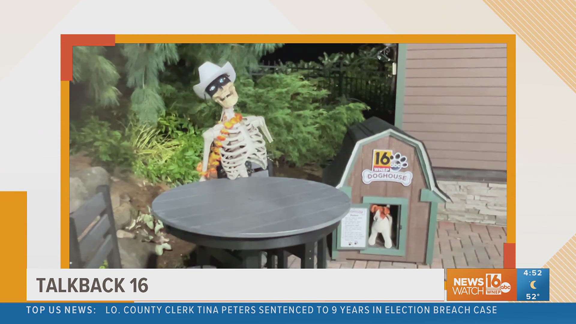 It sounds like backyard skeleton Jim Reaper is a little rattled in this Talkback 16 call.