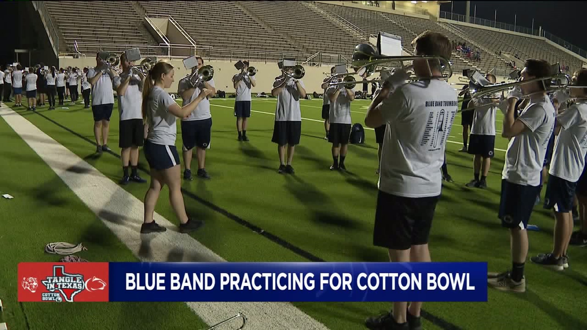 Penn State's Blue Band Practicing for Cotton Bowl