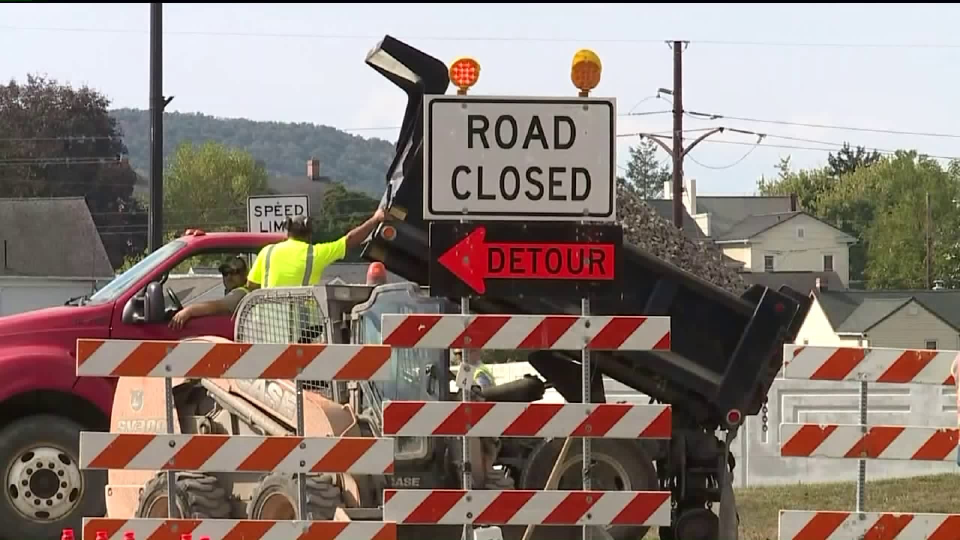 Traffic Tangled by Road Work in Danville