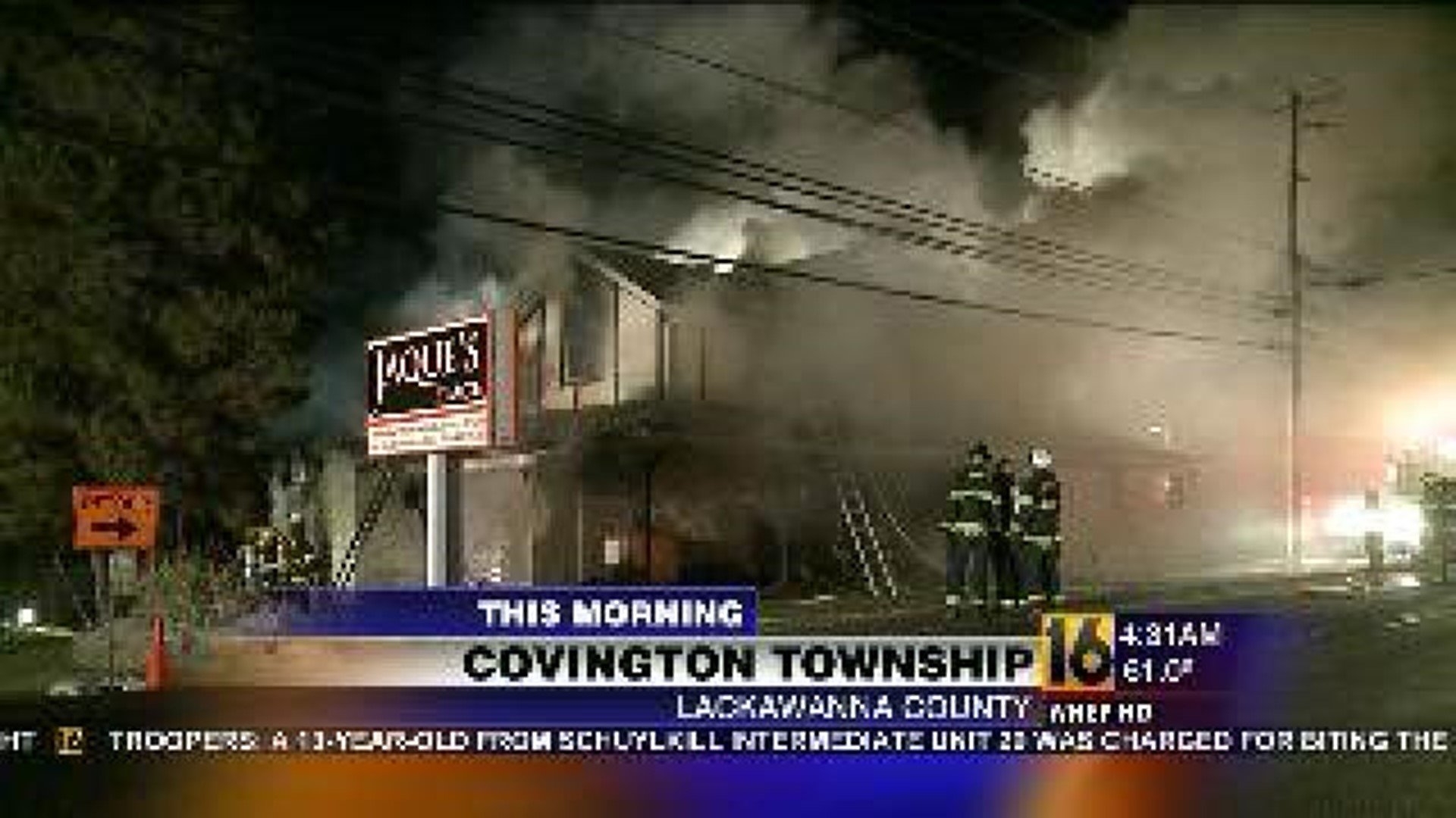 Restaurant Damaged by Flames