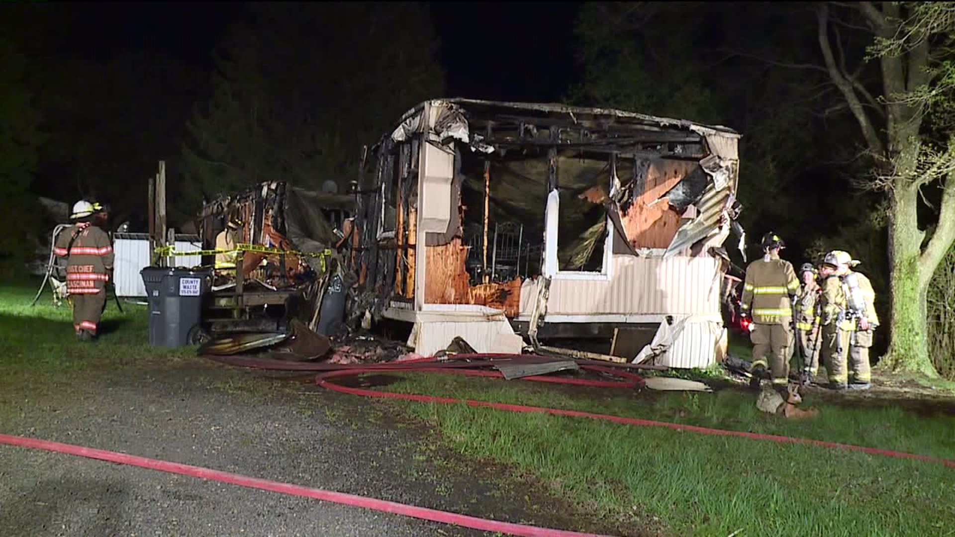 Mobile Home Destroyed by Flames