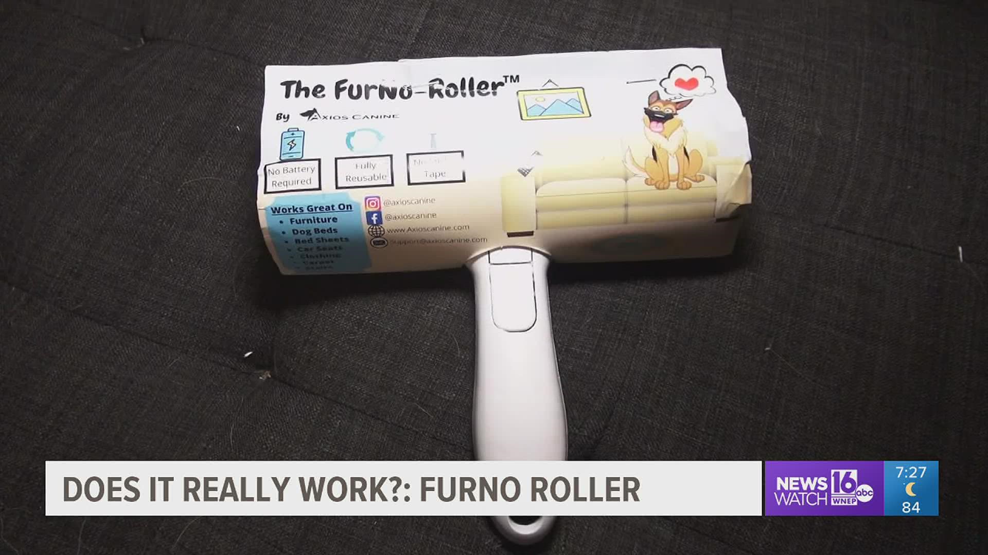 Simply roll it back and forth and the mess is gone. The maker claims, it will clean up your pet's furry mess in seconds.