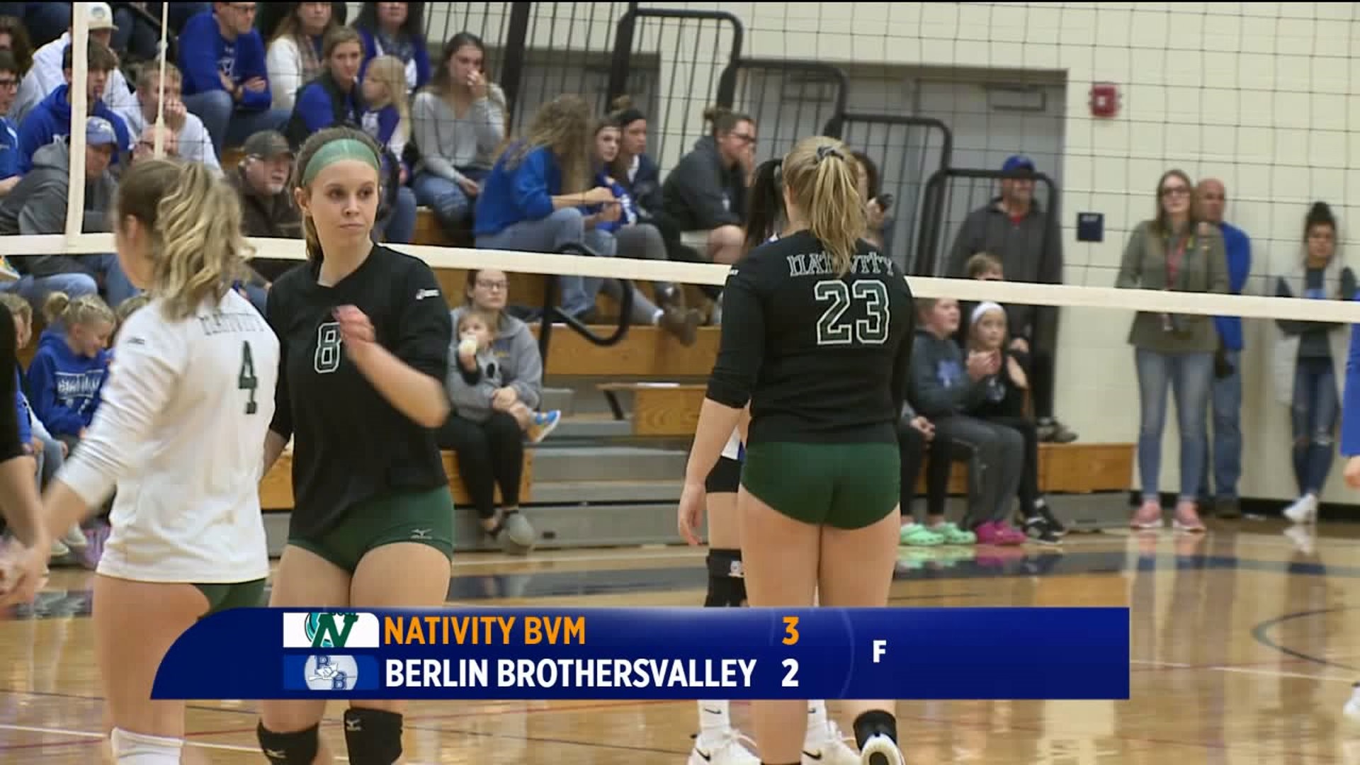 Nativity BVM vs Berlin Brothersvalley girls volleyball