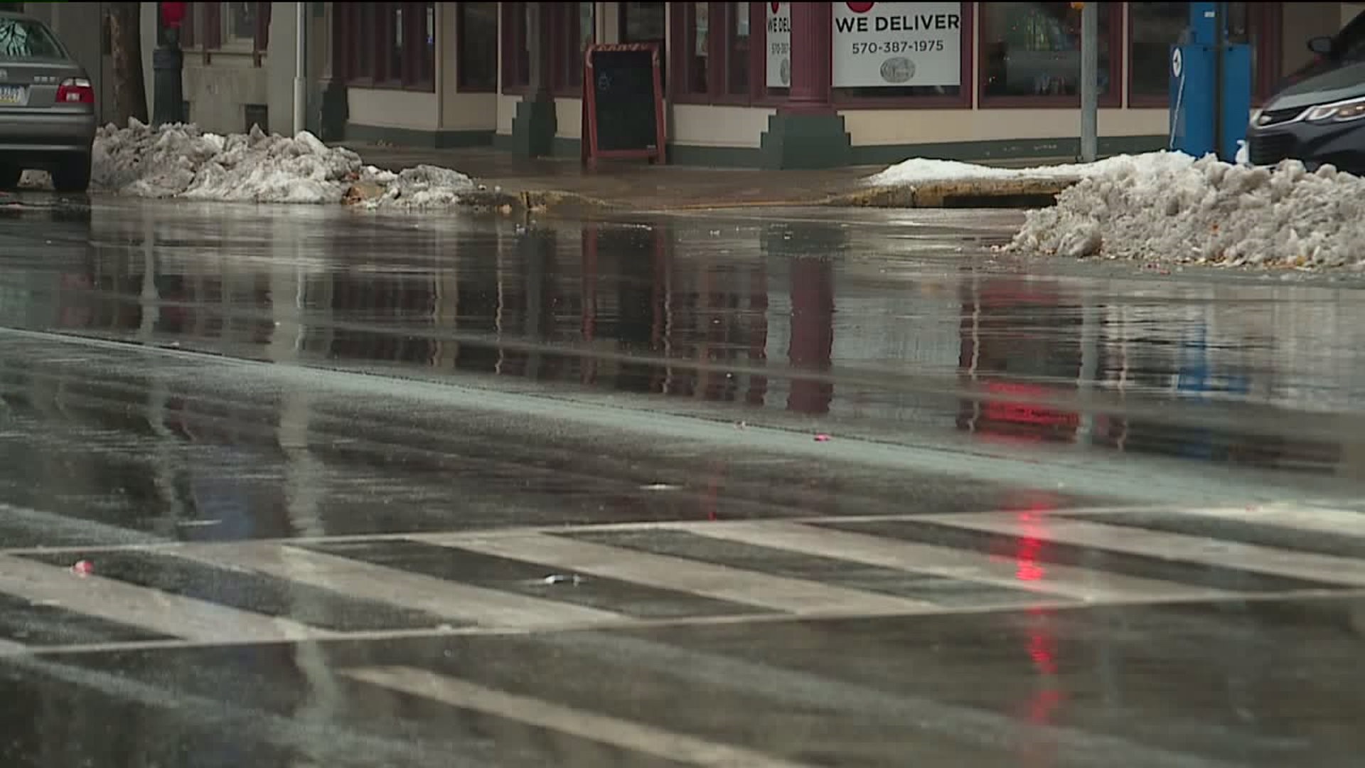 Icy Conditions Temporarily Shut Down Road in Bloomsburg