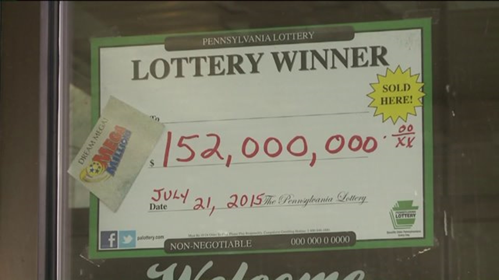 Winning $152 Million Mega Millions Ticket Sold in Northumberland County