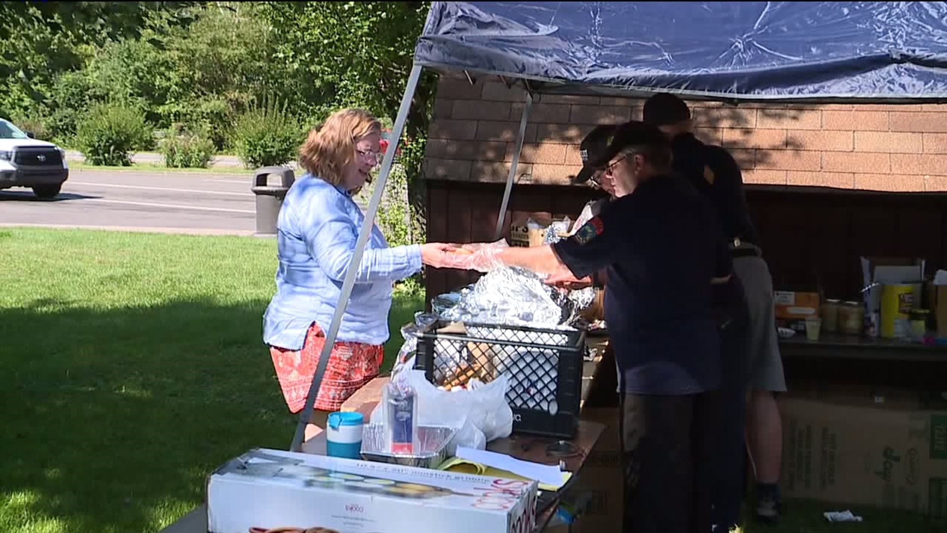 Refreshments for Labor Day Travelers at Luzerne County Rest Stop