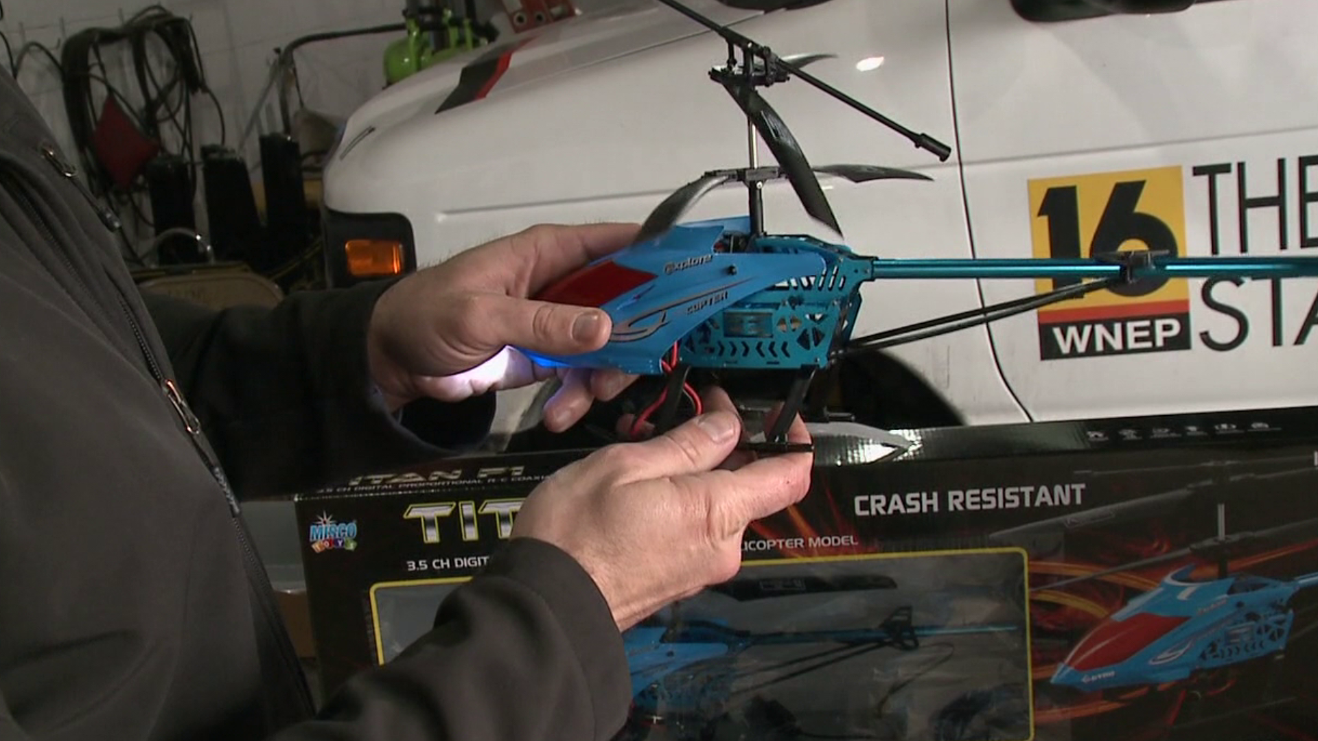 The maker claims this helicopter can go in all directions and is even crash-resistant.