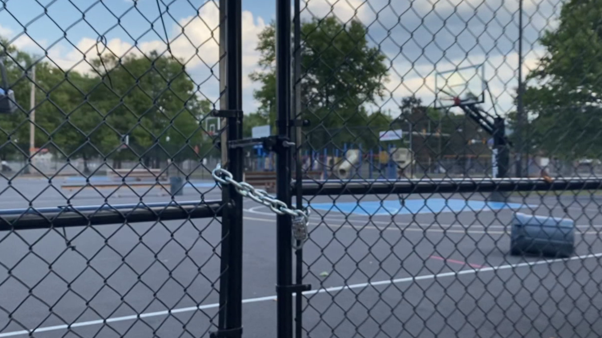 Community upset over closing of basketball courts, but understand the need for more security.