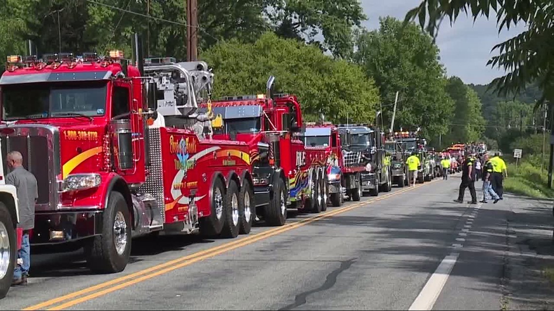 Procession of Tow Trucks for Driver’s Funeral