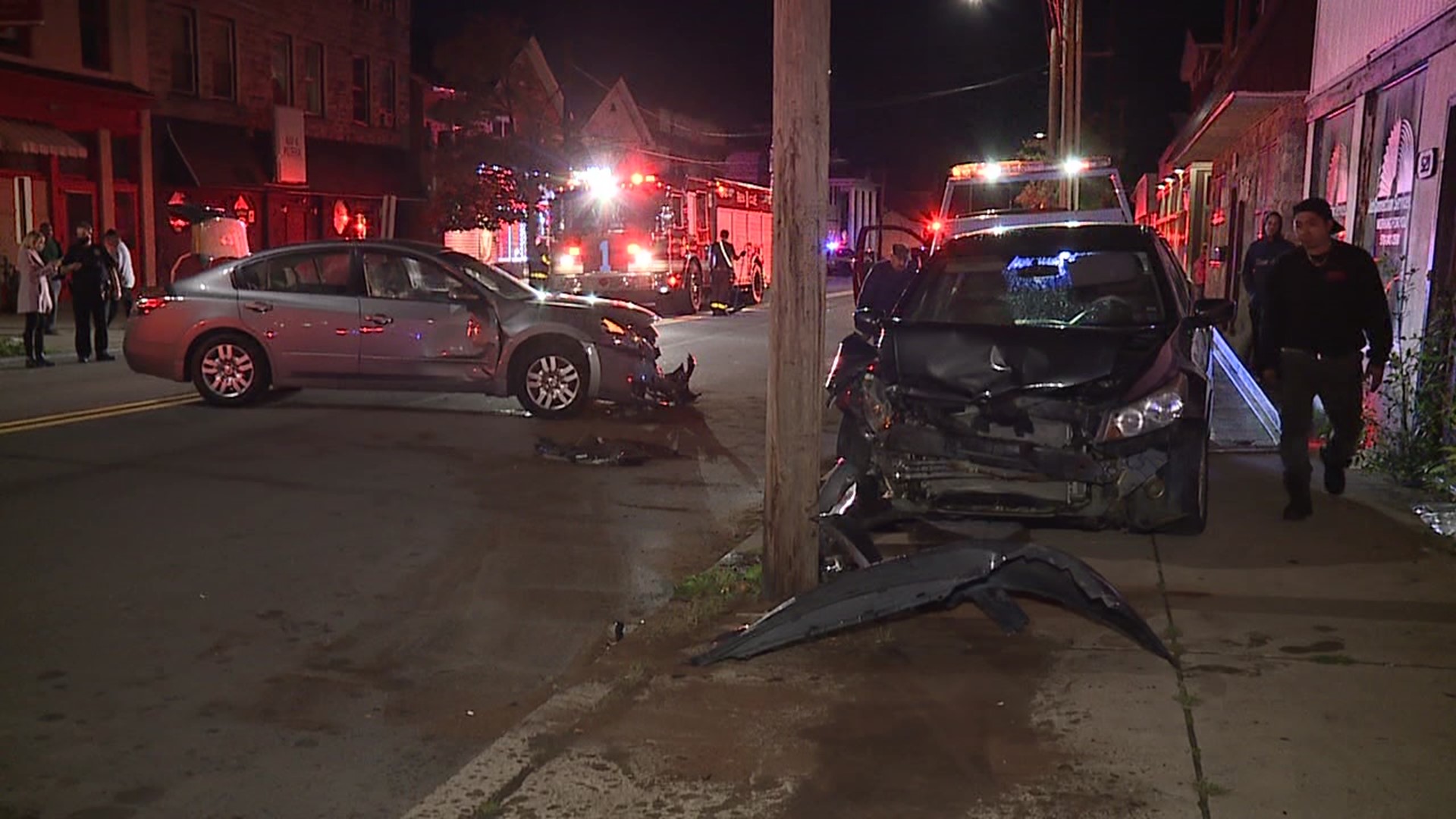 One person was taken to the hospital after the accident on Cedar Avenue.