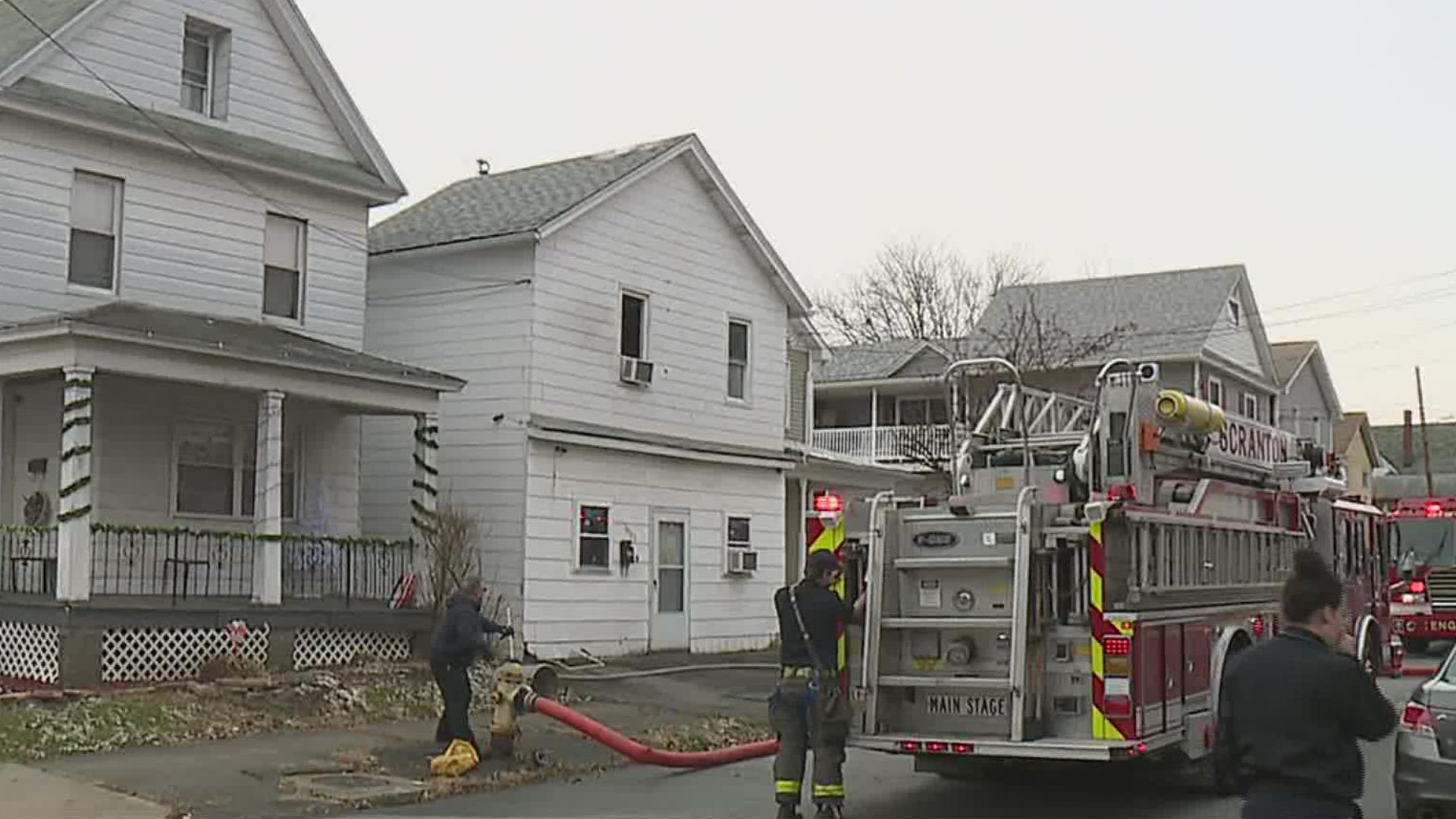 One woman is displaced after a fire Thursday afternoon in Scranton.