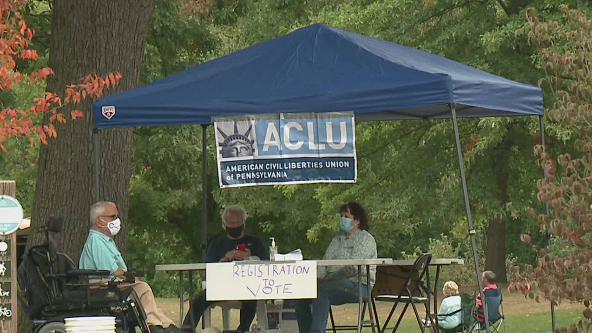 The NEPA Chapter of the American Civil Liberties Union hosted a voter rights event at Nay Aug Park Sunday.