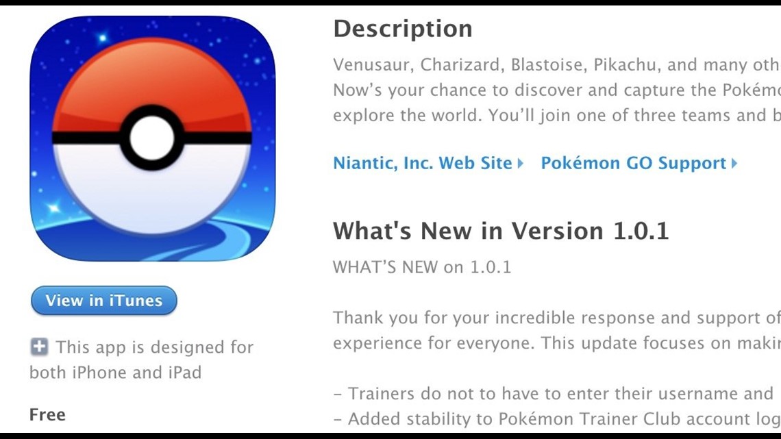 Pokemon Go iOS Update Causing Trainer Club Login Issues