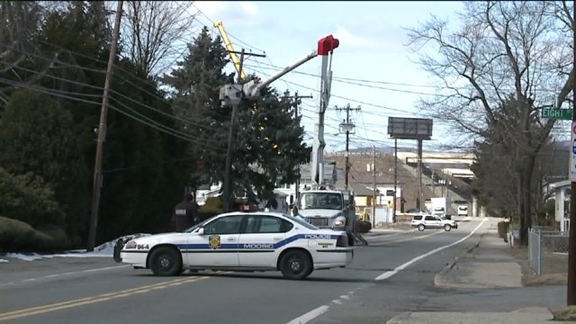Truck Pulls Down Power Lines | wnep.com