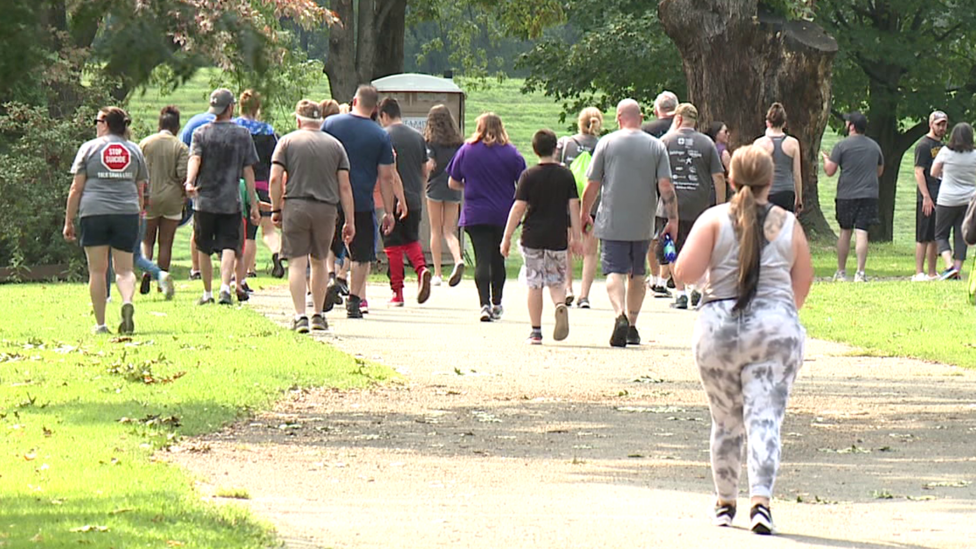 More than 1,000 people walked to raise money for the American Foundation for Suicide Prevention's education and support programs.