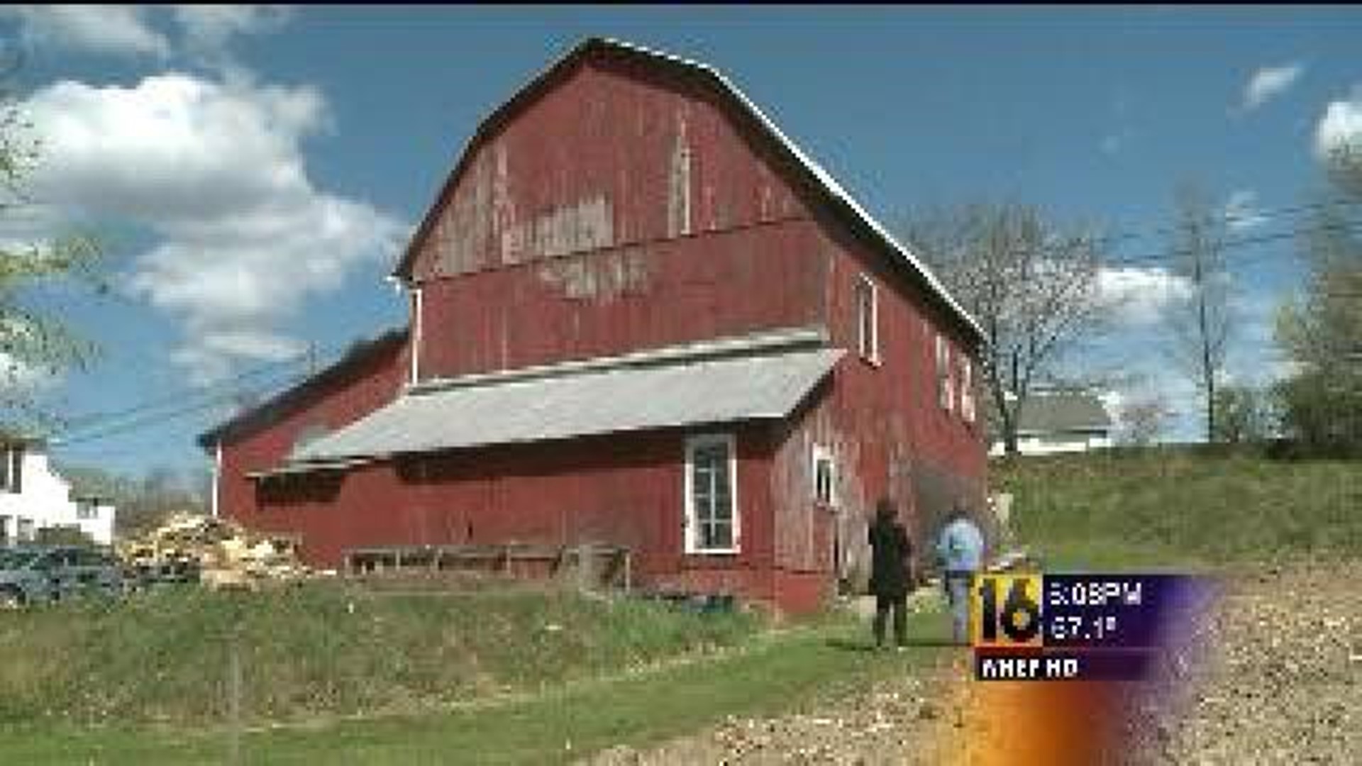 Vehicle Takes Out Barn Wall