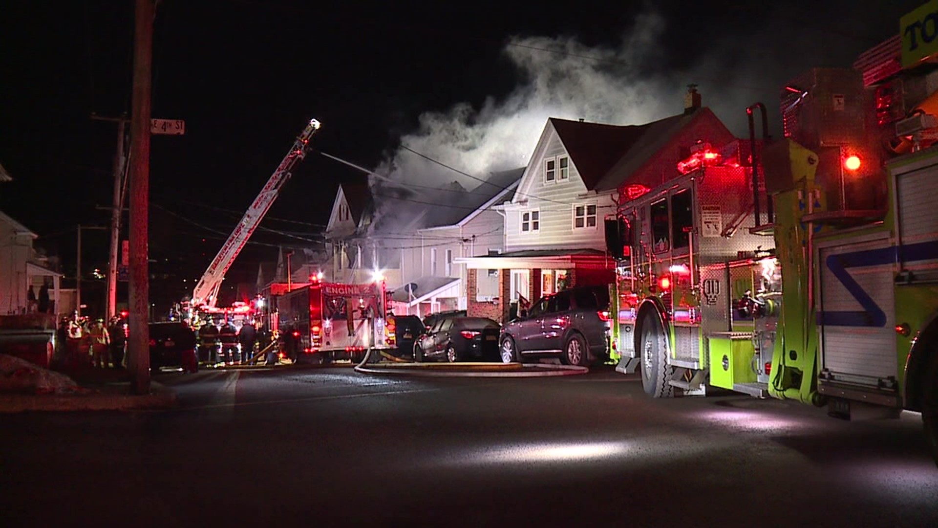 Crews from four fire companies were called to the blaze in Hazleton.