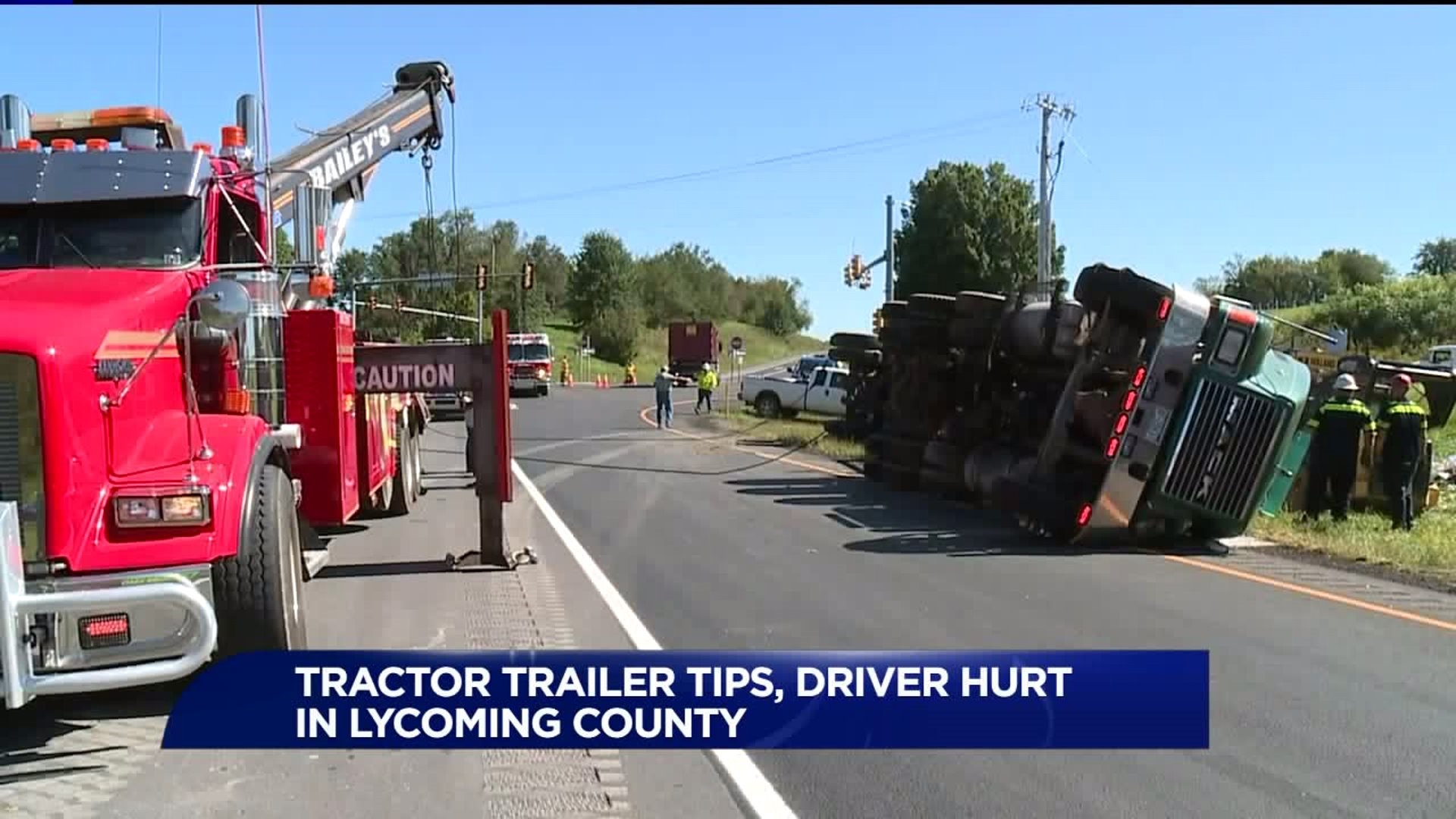 Tractor Trailer Roll Over Snarls Traffic in Lycoming County