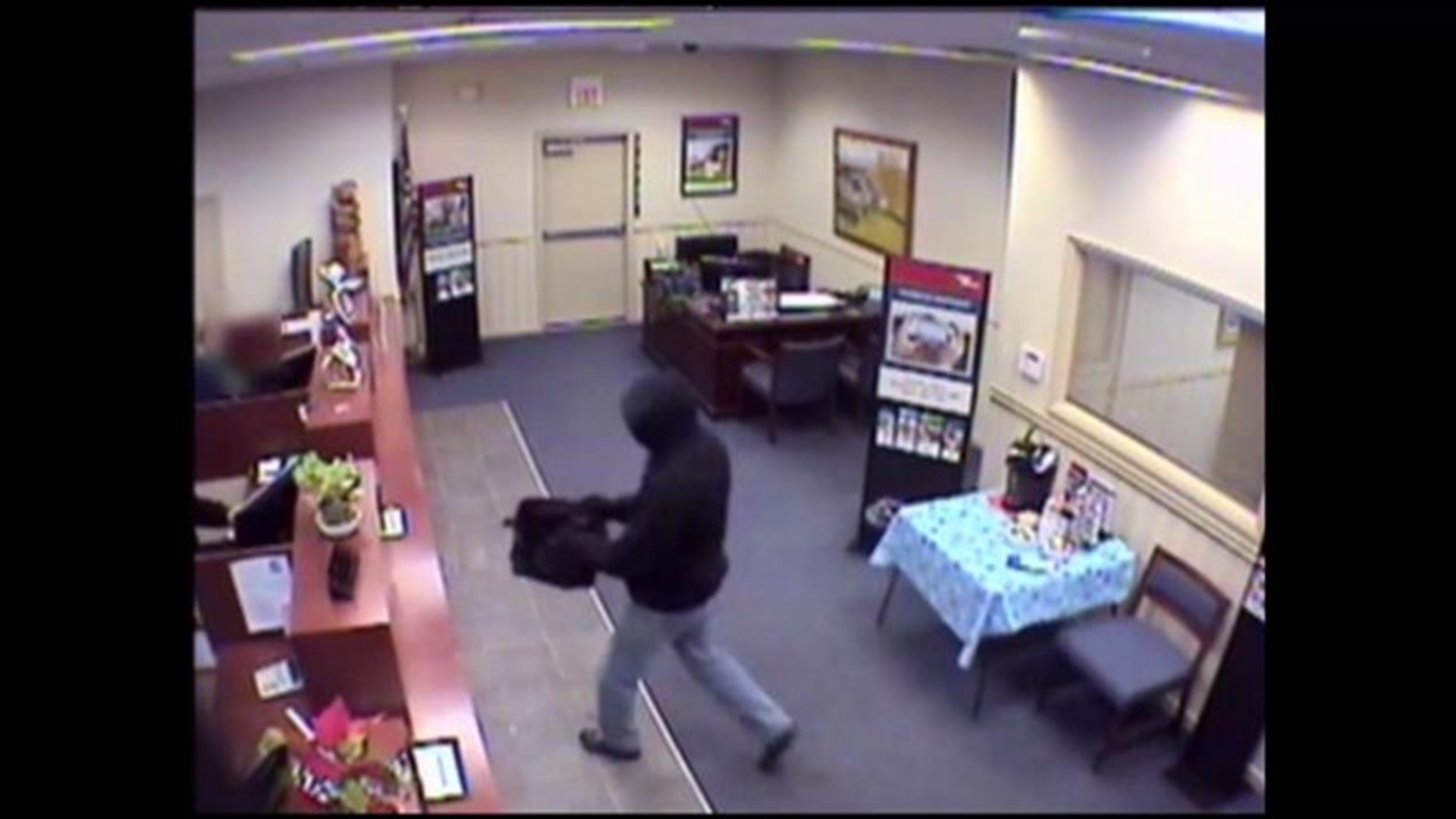 Security camera video, Newfoundland NBT bank robbery
