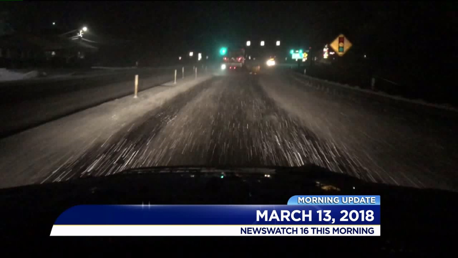 Slippery, Snow-Covered Roads in Factoryville