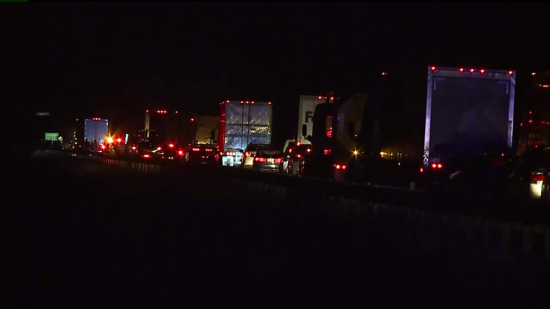 Tractor Trailer Crash Snarls Traffic on I-80