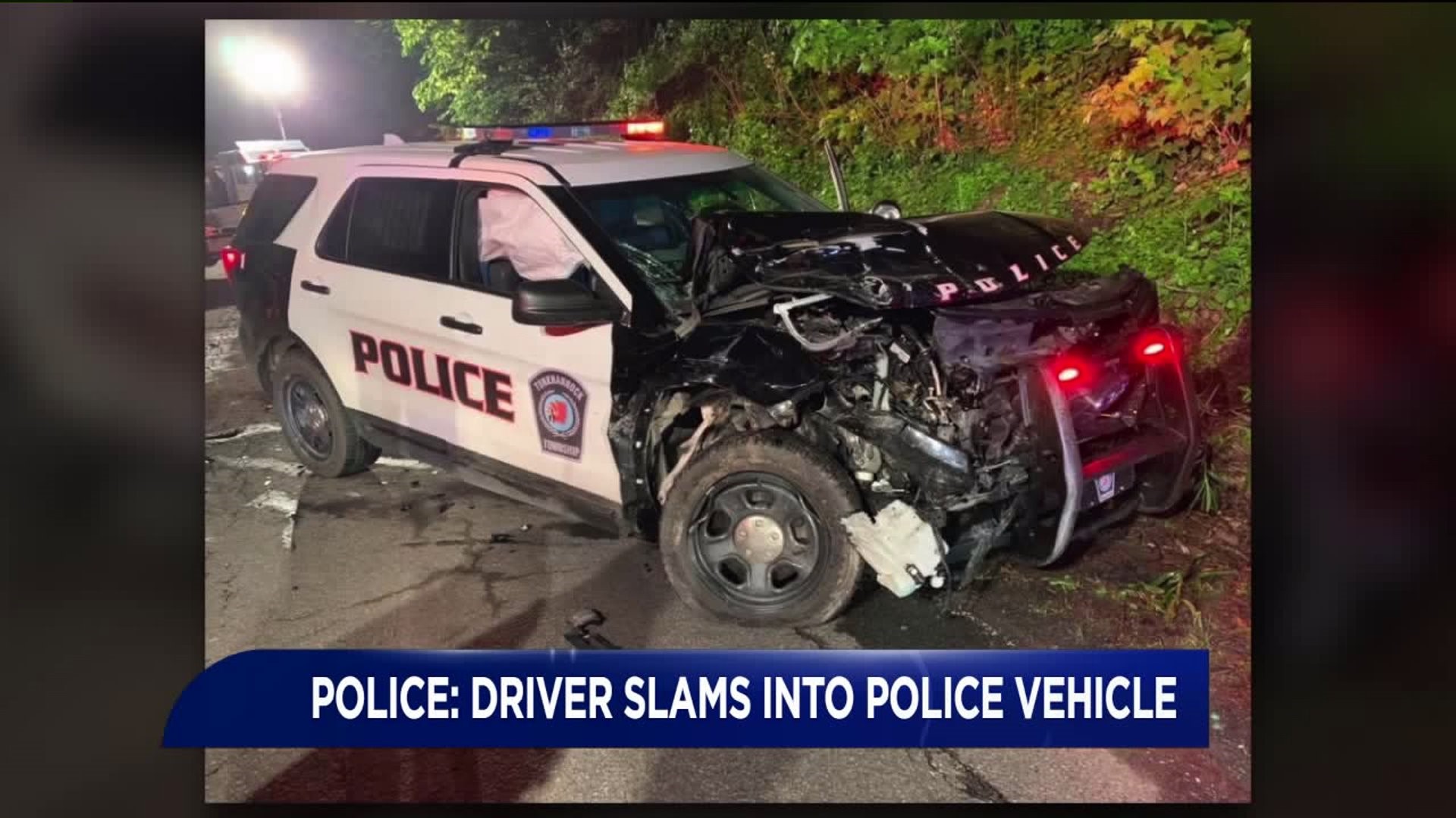 Suspected DUI Driver Slams into Police Vehicle