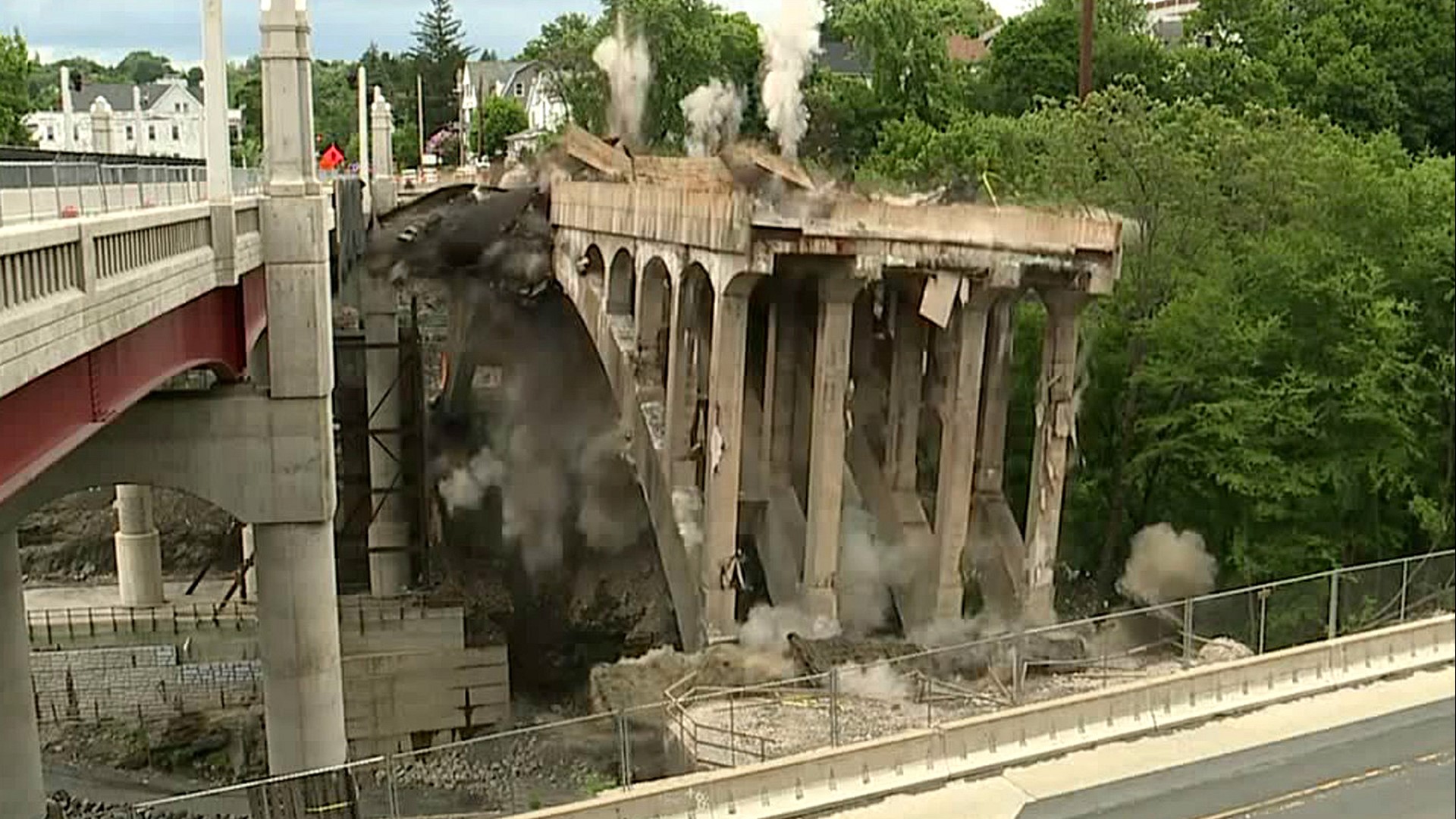 Old Harrison Avenue Bridge Demolished in Explosion